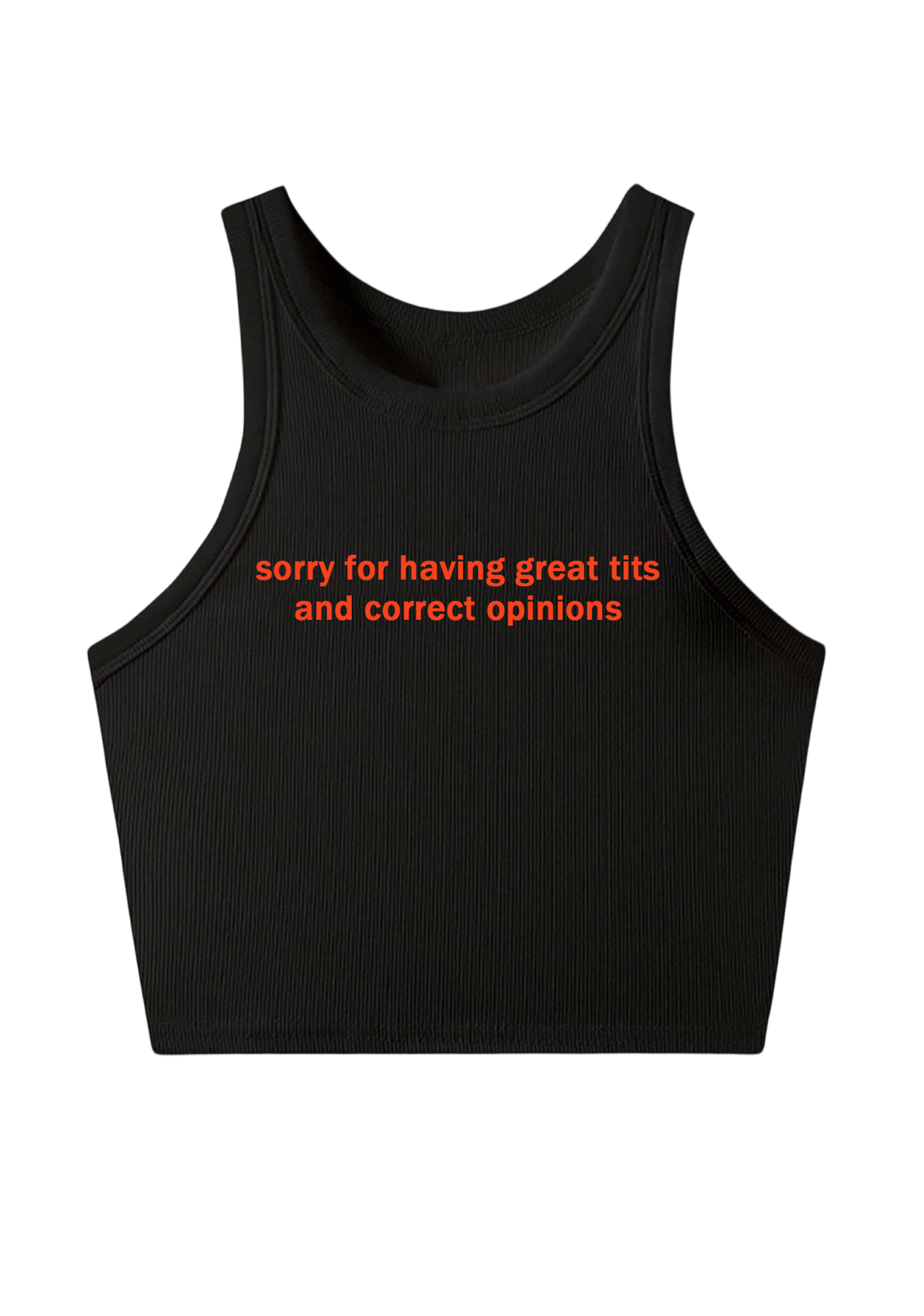 Sorry For Having Great Txxs And Correct Opinions Y2K Crop Tank Top