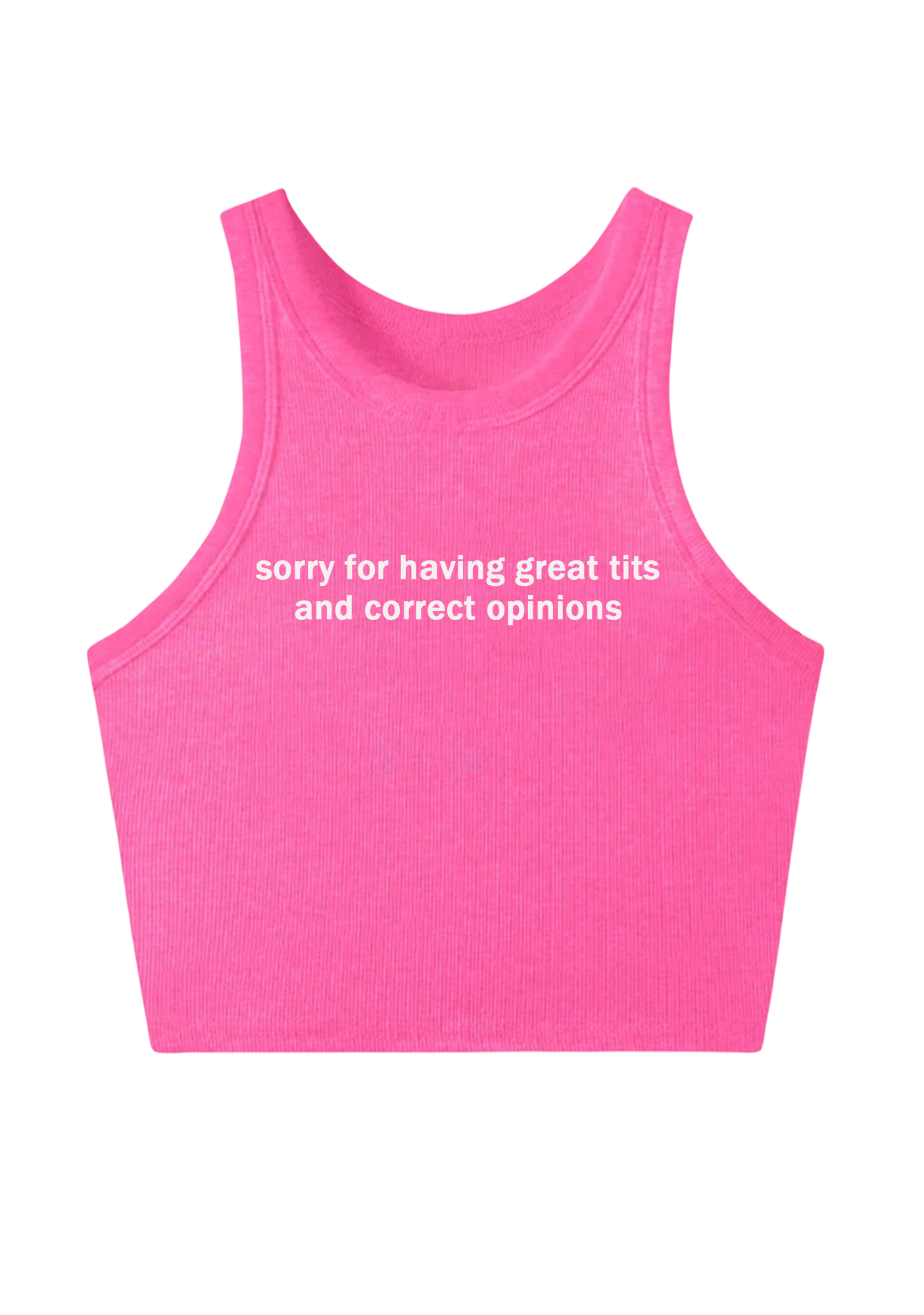 Sorry For Having Great Txxs And Correct Opinions Y2K Crop Tank Top