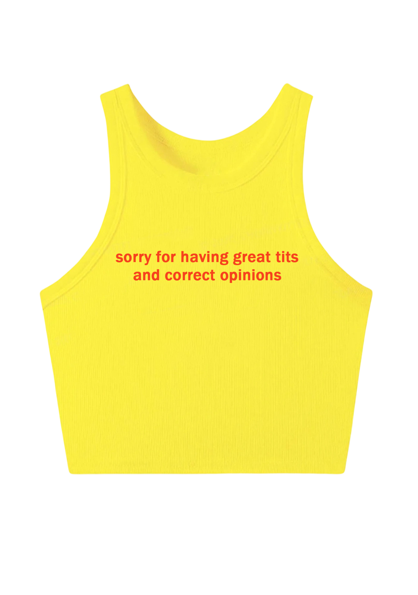 Sorry For Having Great Txxs And Correct Opinions Y2K Crop Tank Top