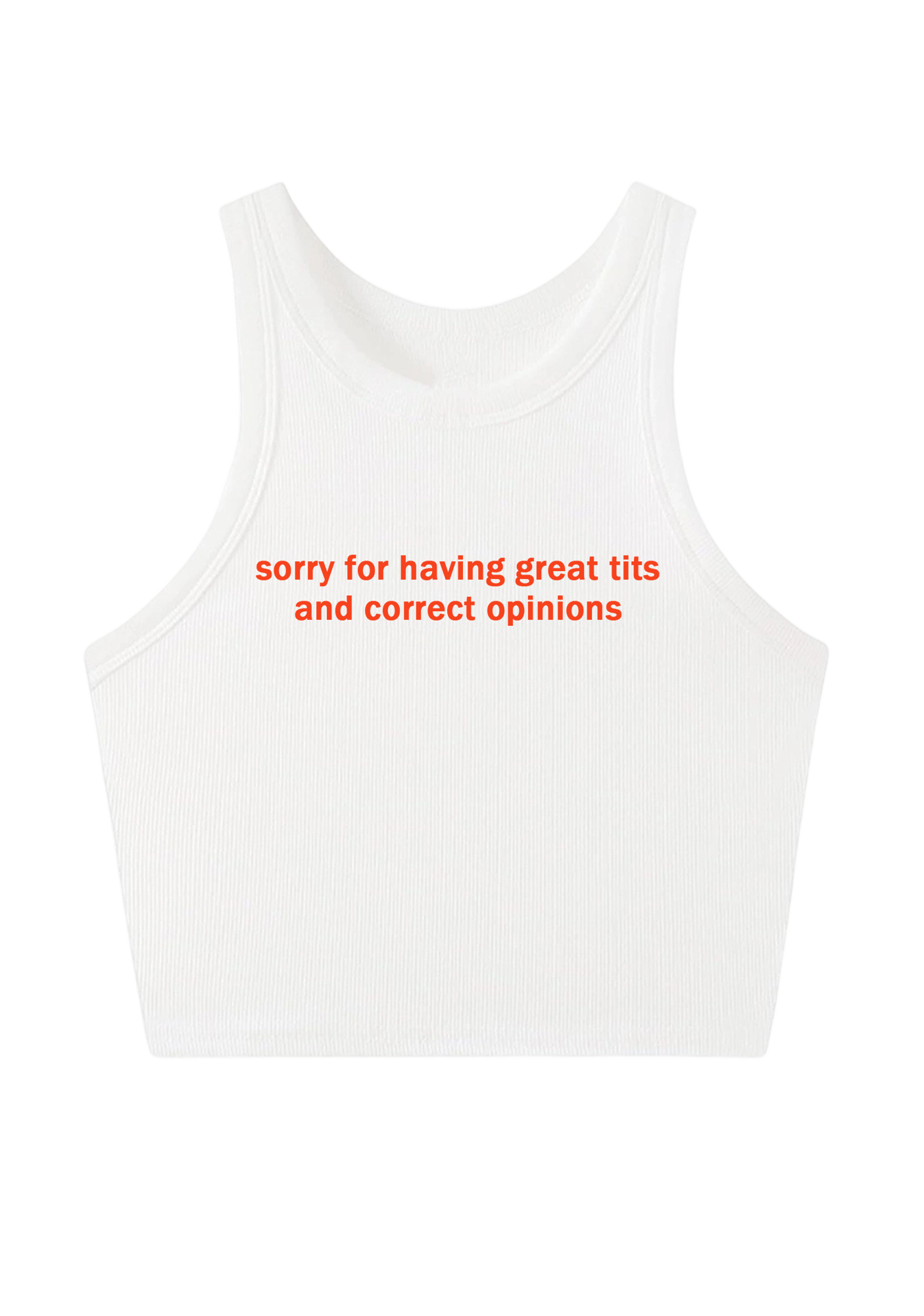 Sorry For Having Great Txxs And Correct Opinions Y2K Crop Tank Top