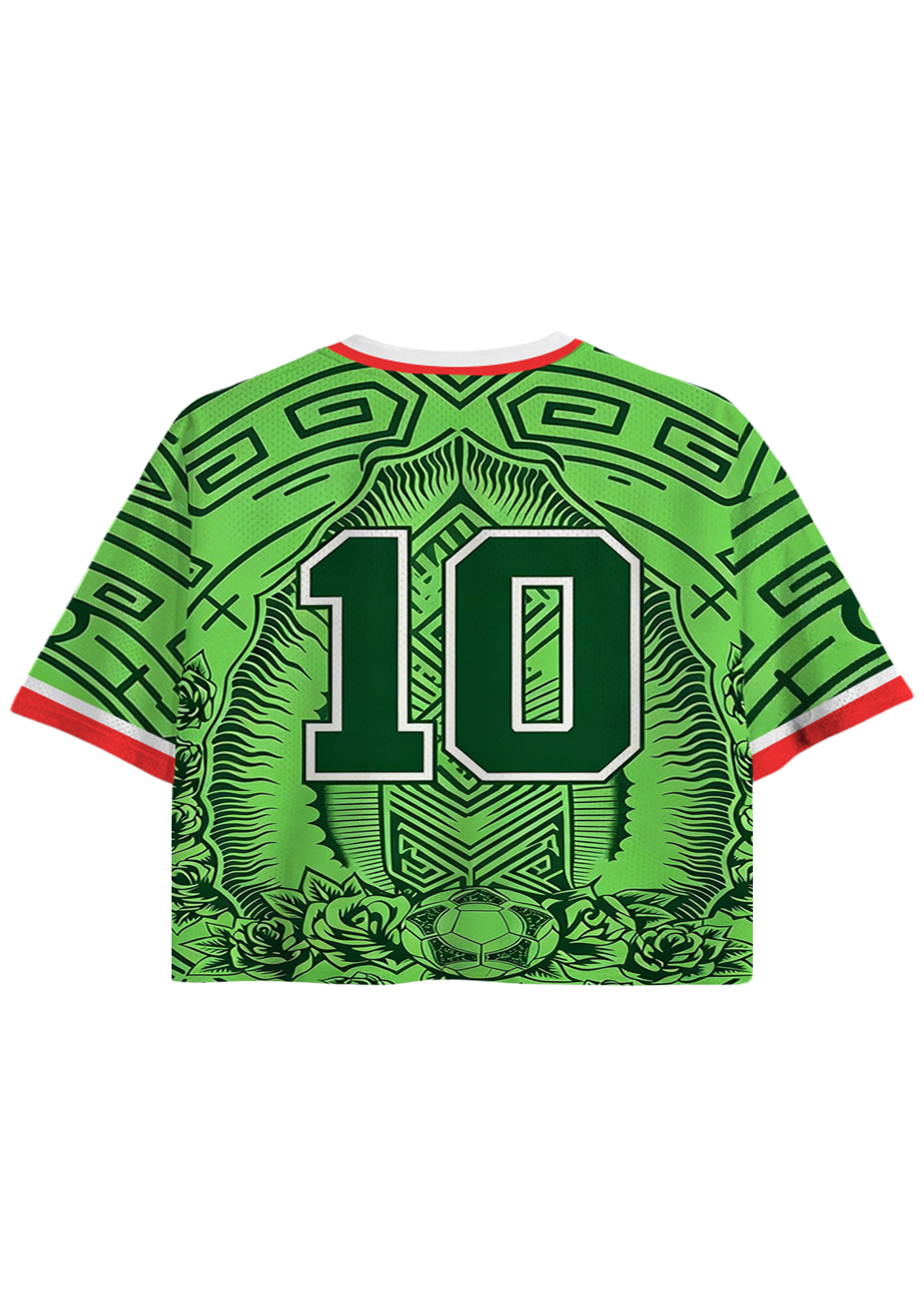 Mexican Virgin Minnie #10 Green Cropped Jersey Shirt