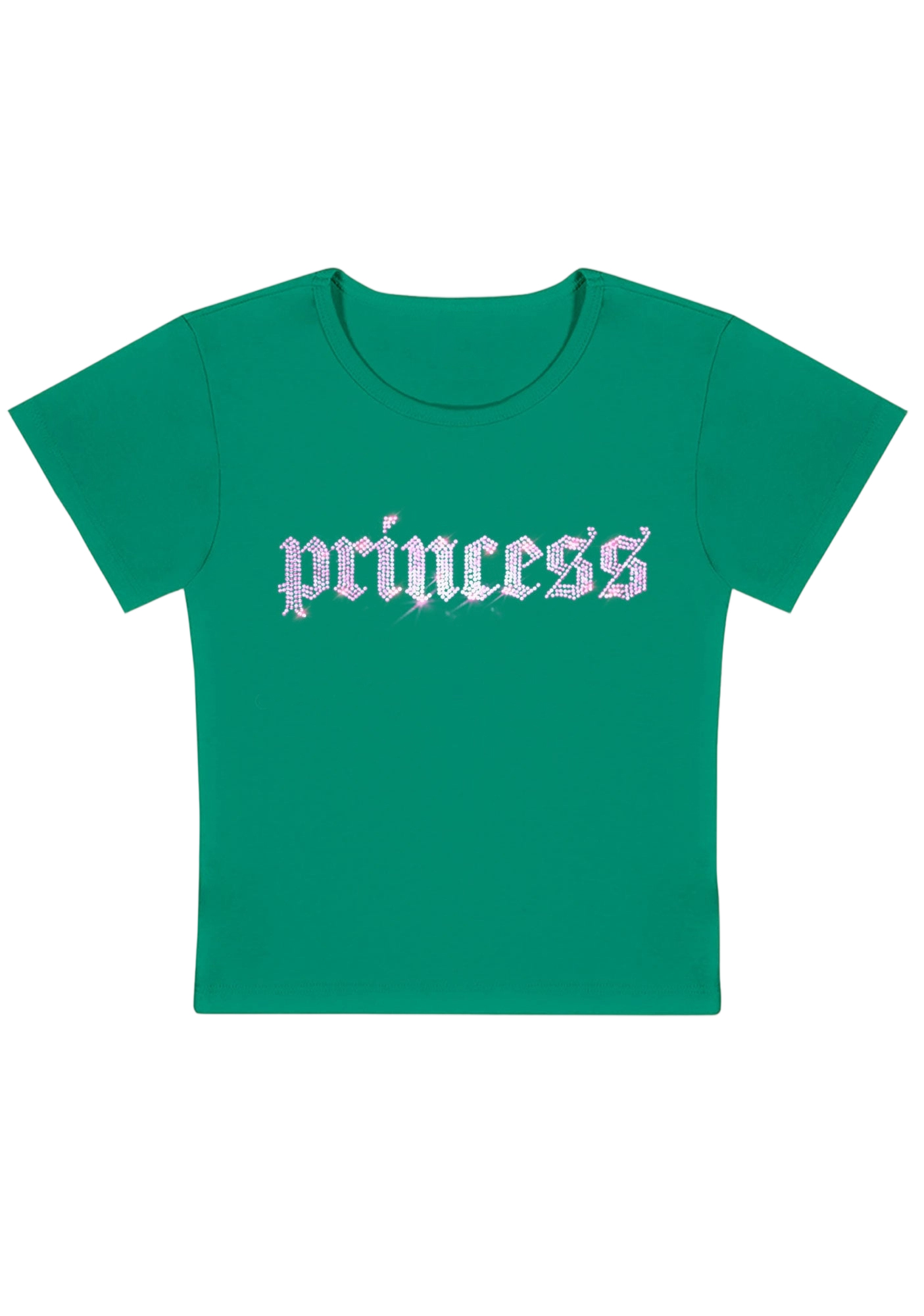 Princess Rhinestone Y2K Baby Tee