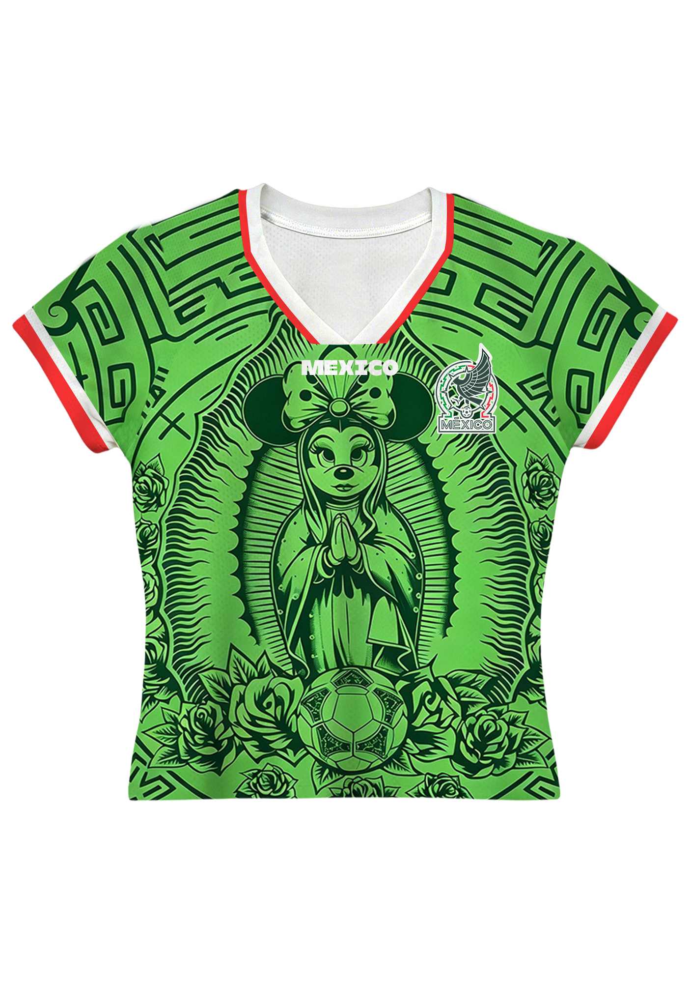 Mexican Virgin Minnie #10 Green Baby Tee