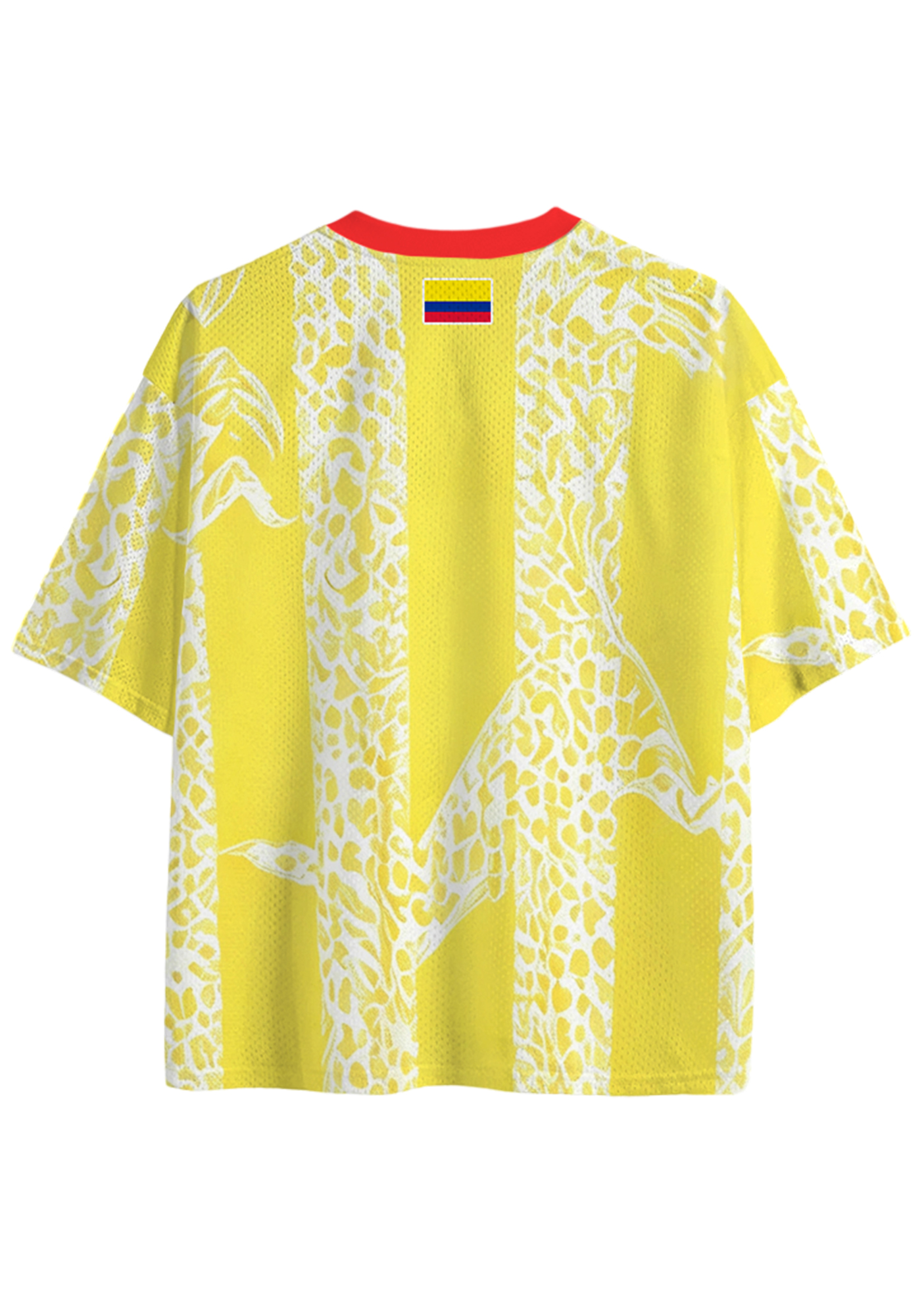 Vibrant Yellow Leopard Striped Mesh Jersey Shirts