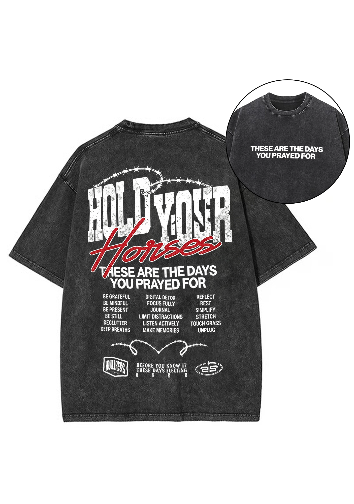 Hold Your Horses Washed Tee