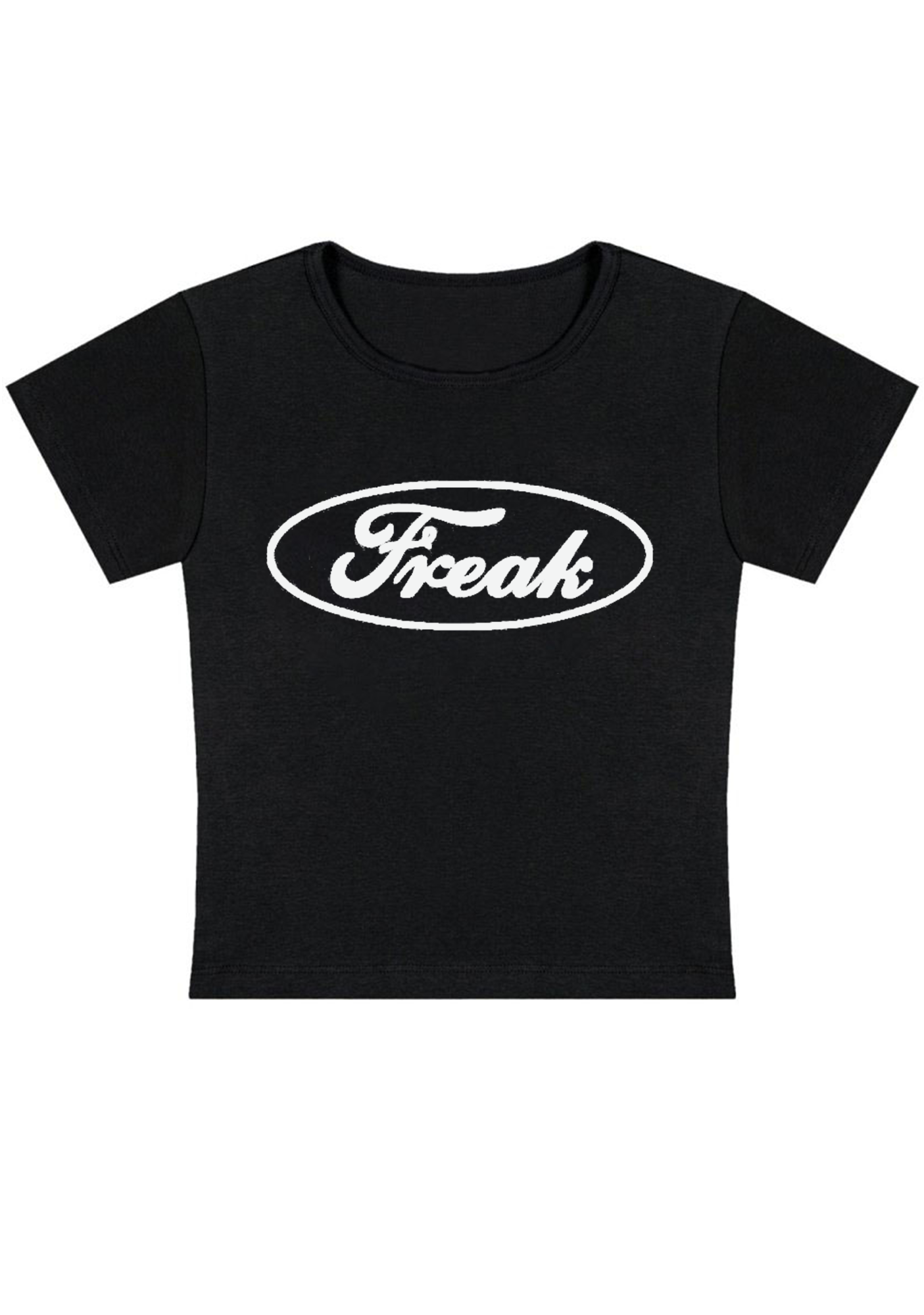 Oval Freak Y2K Baby Tee