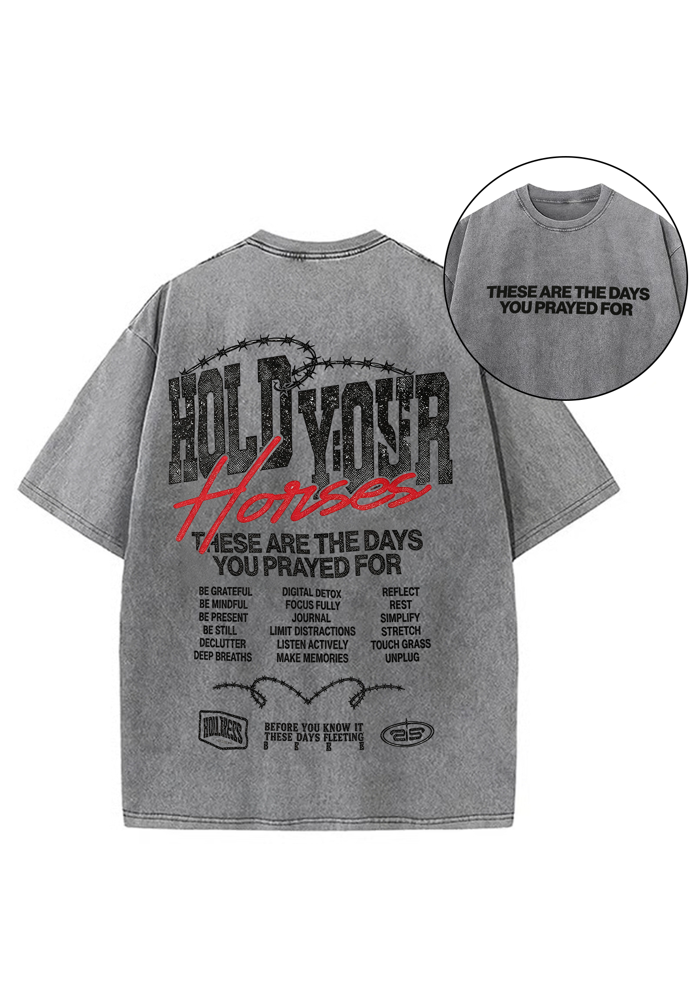 Hold Your Horses Washed Tee
