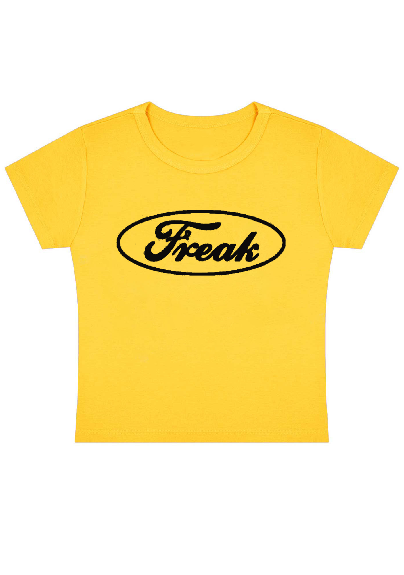 Oval Freak Y2K Baby Tee