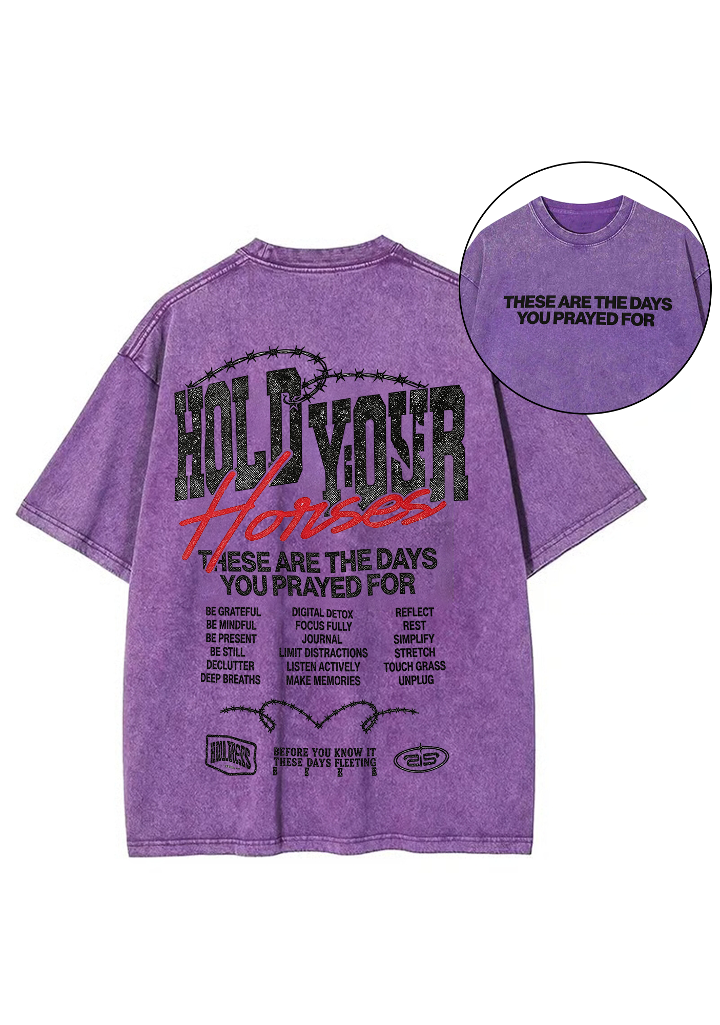 Hold Your Horses Washed Tee