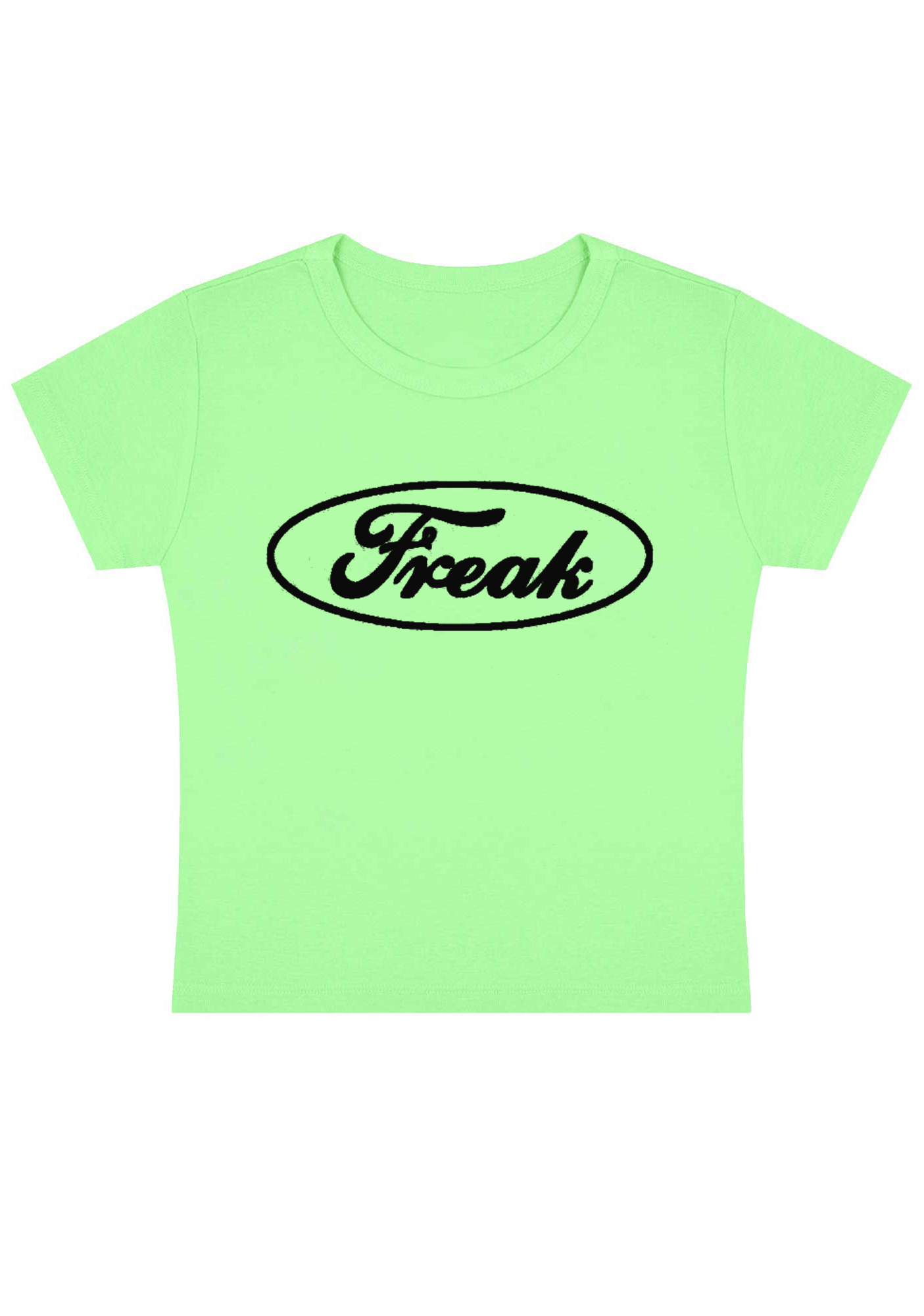 Oval Freak Y2K Baby Tee