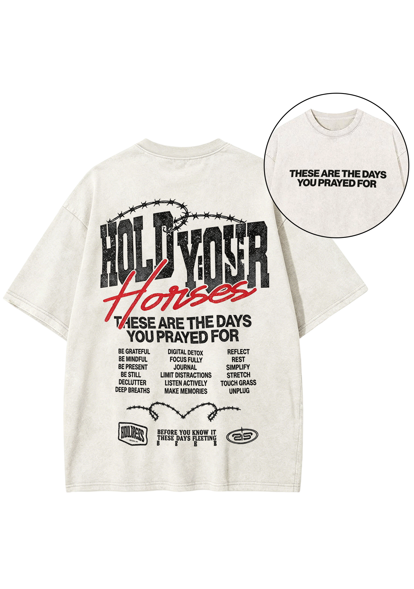Hold Your Horses Washed Tee