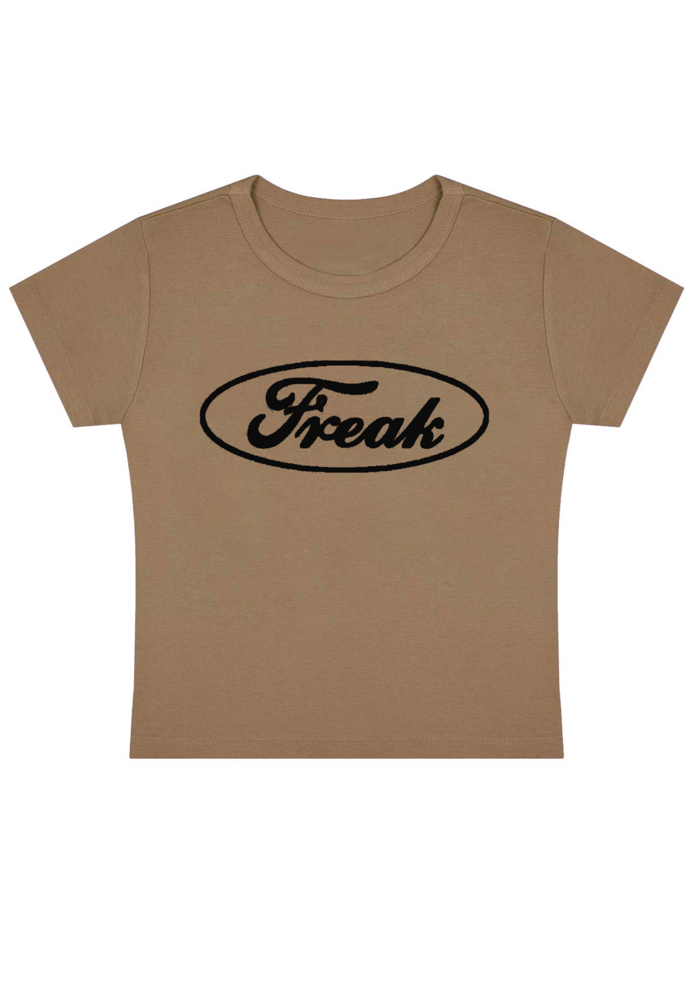 Oval Freak Y2K Baby Tee