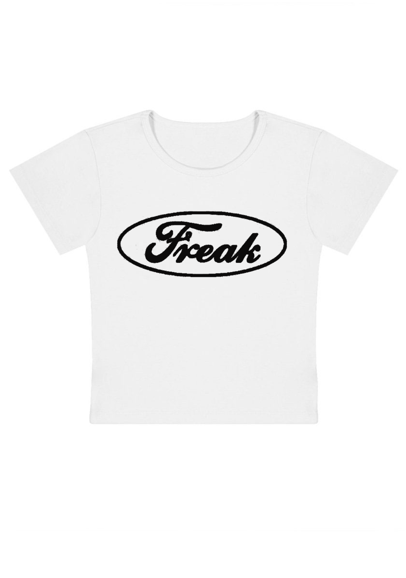 Oval Freak Y2K Baby Tee