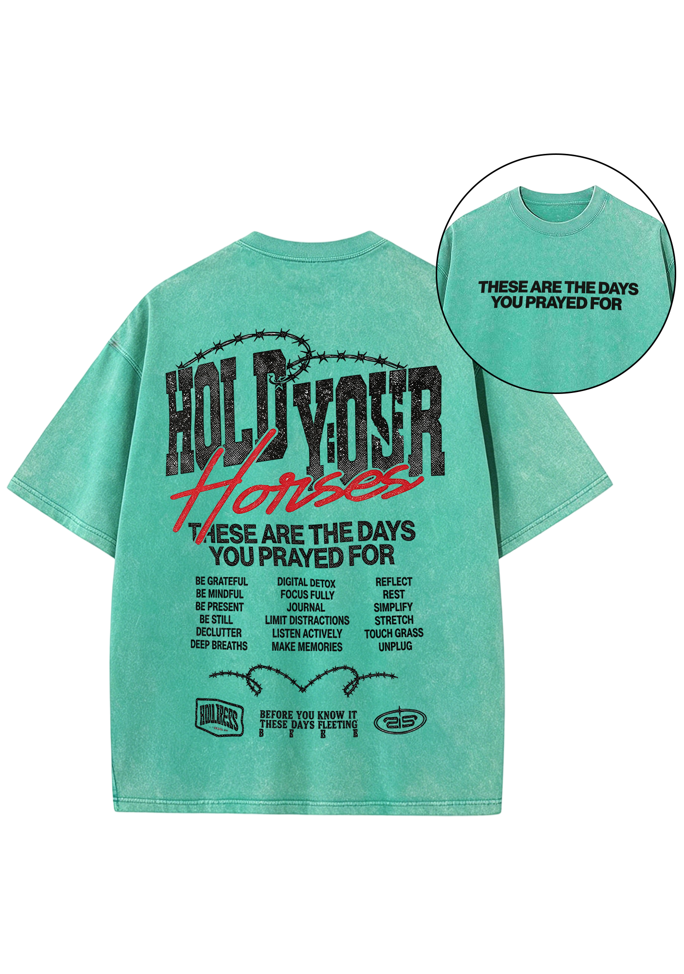 Hold Your Horses Washed Tee