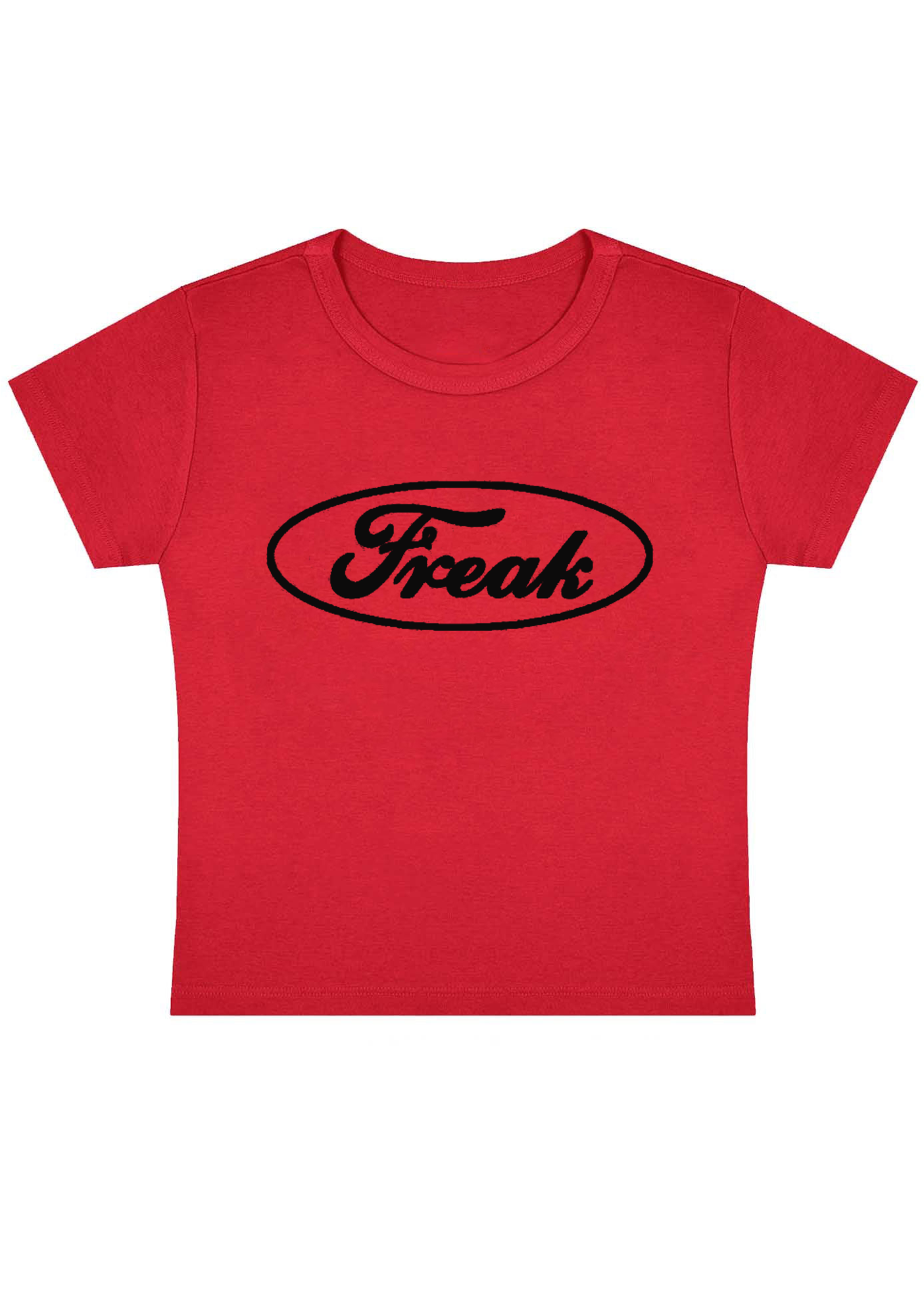 Oval Freak Y2K Baby Tee