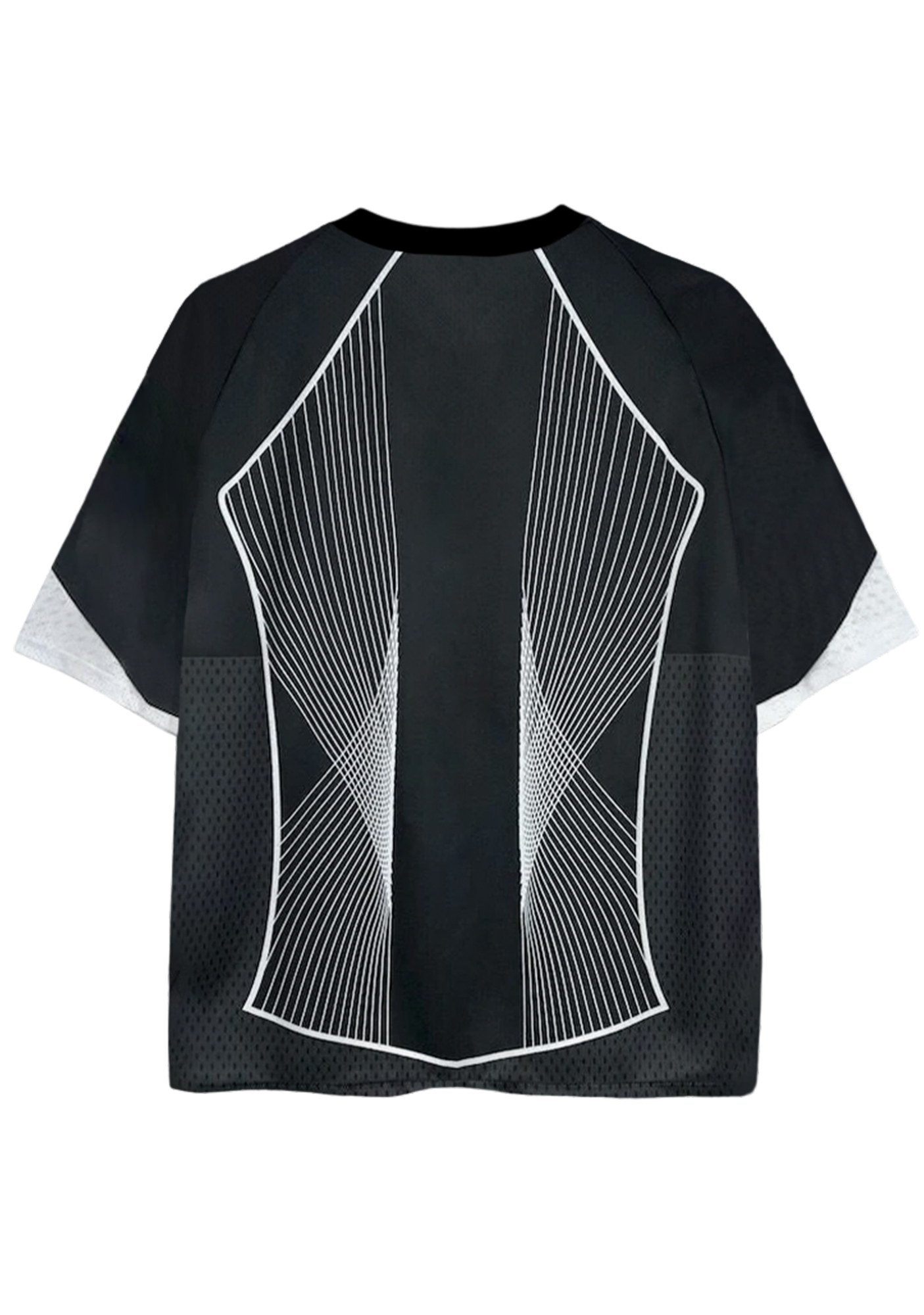 Barcelona-Inspired Black & White Mesh Jersey Shirts