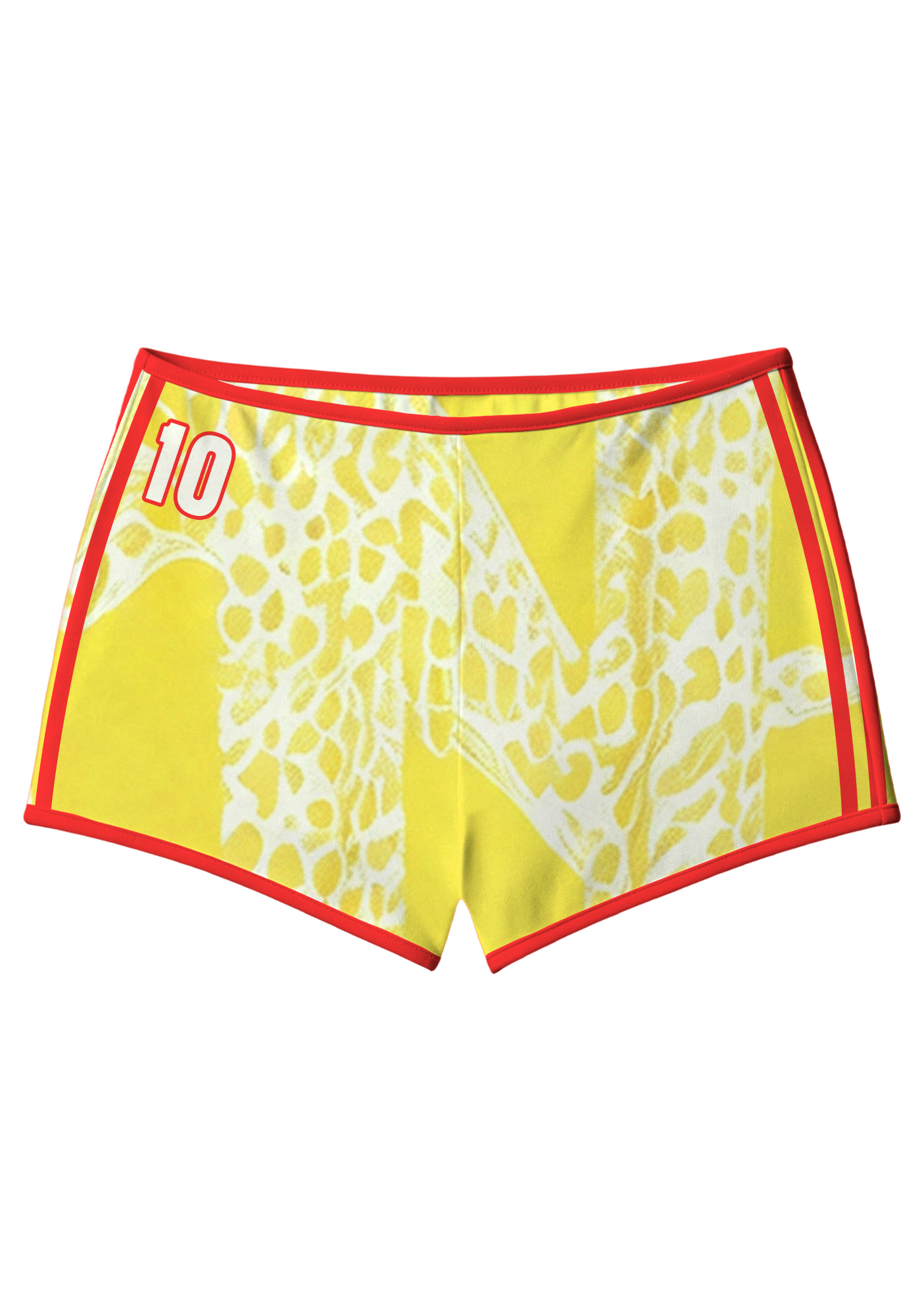 Vibrant Yellow Leopard Striped Booty Shorts