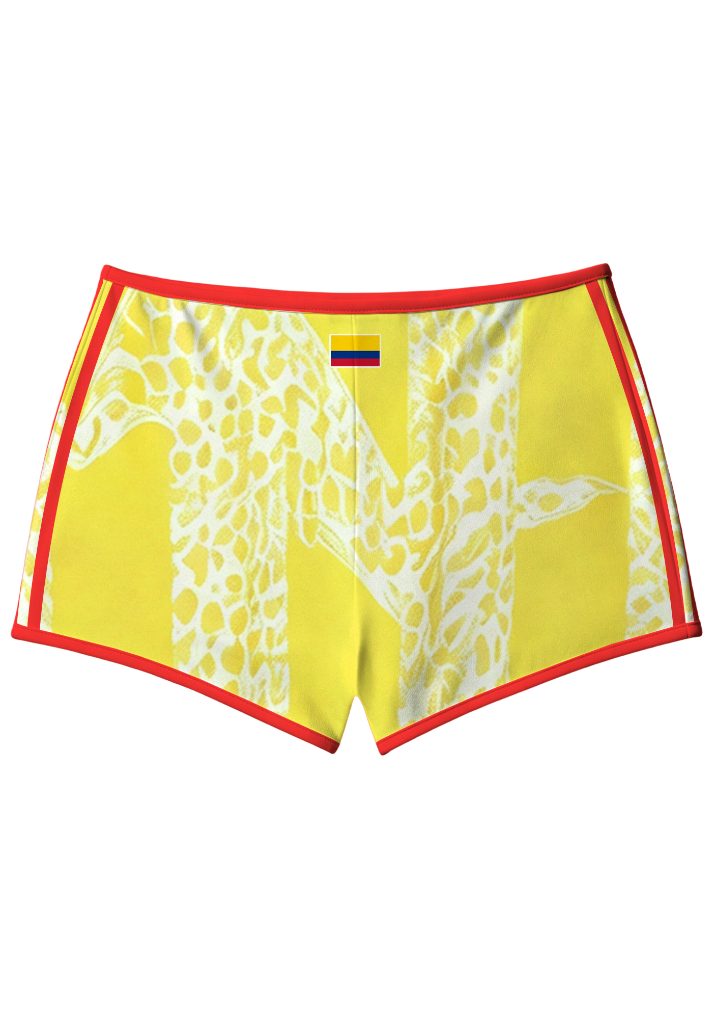 Vibrant Yellow Leopard Striped Booty Shorts