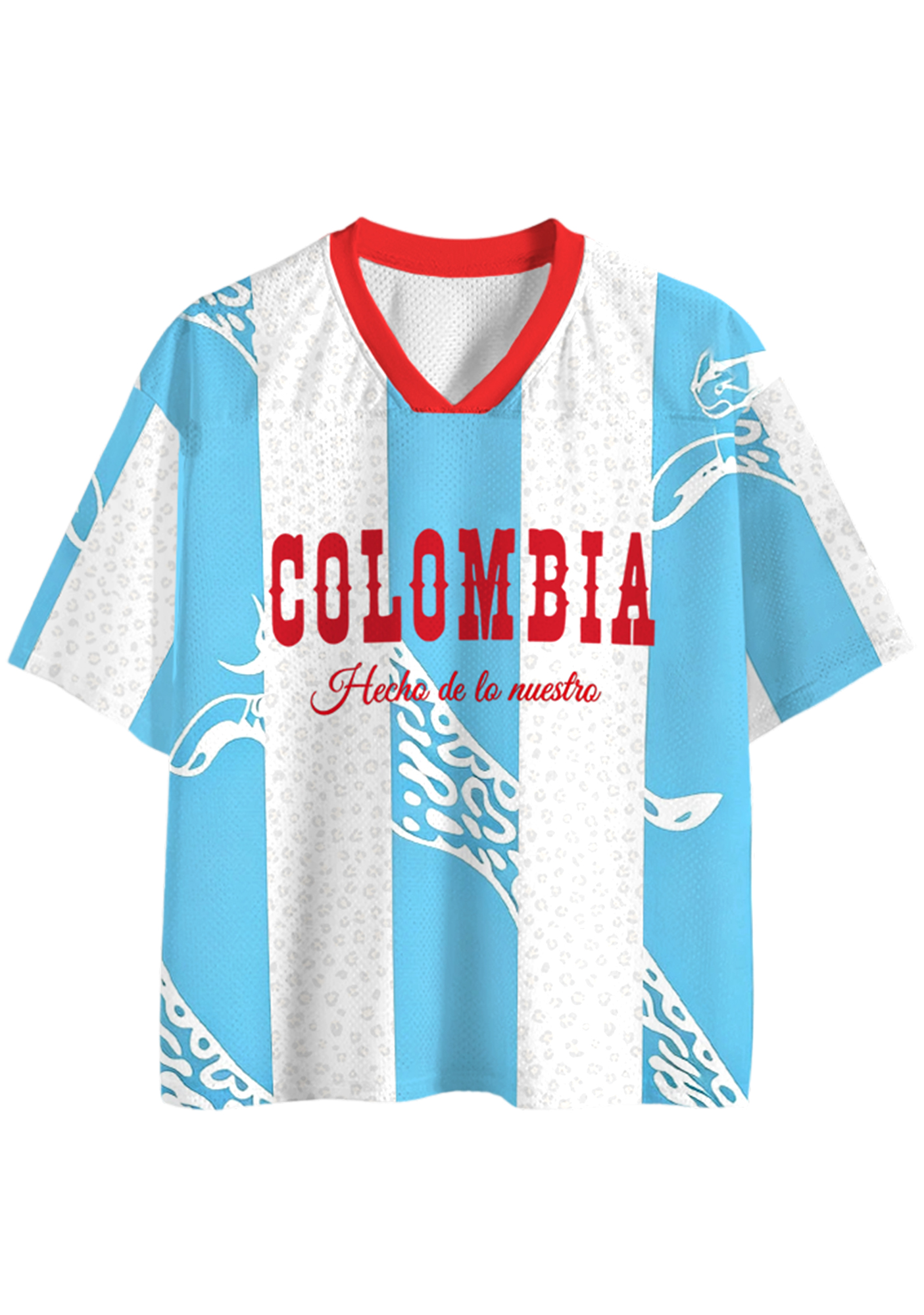 Colombia Leopard Striped Mesh Jersey Shirts