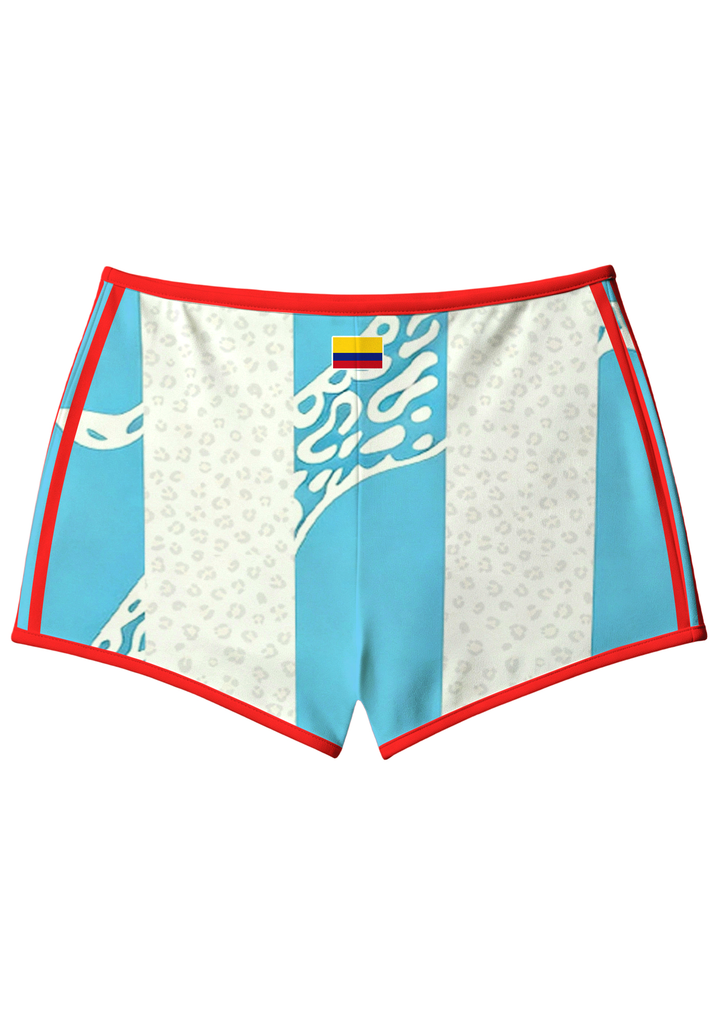 Colombia Leopard Striped Booty Shorts
