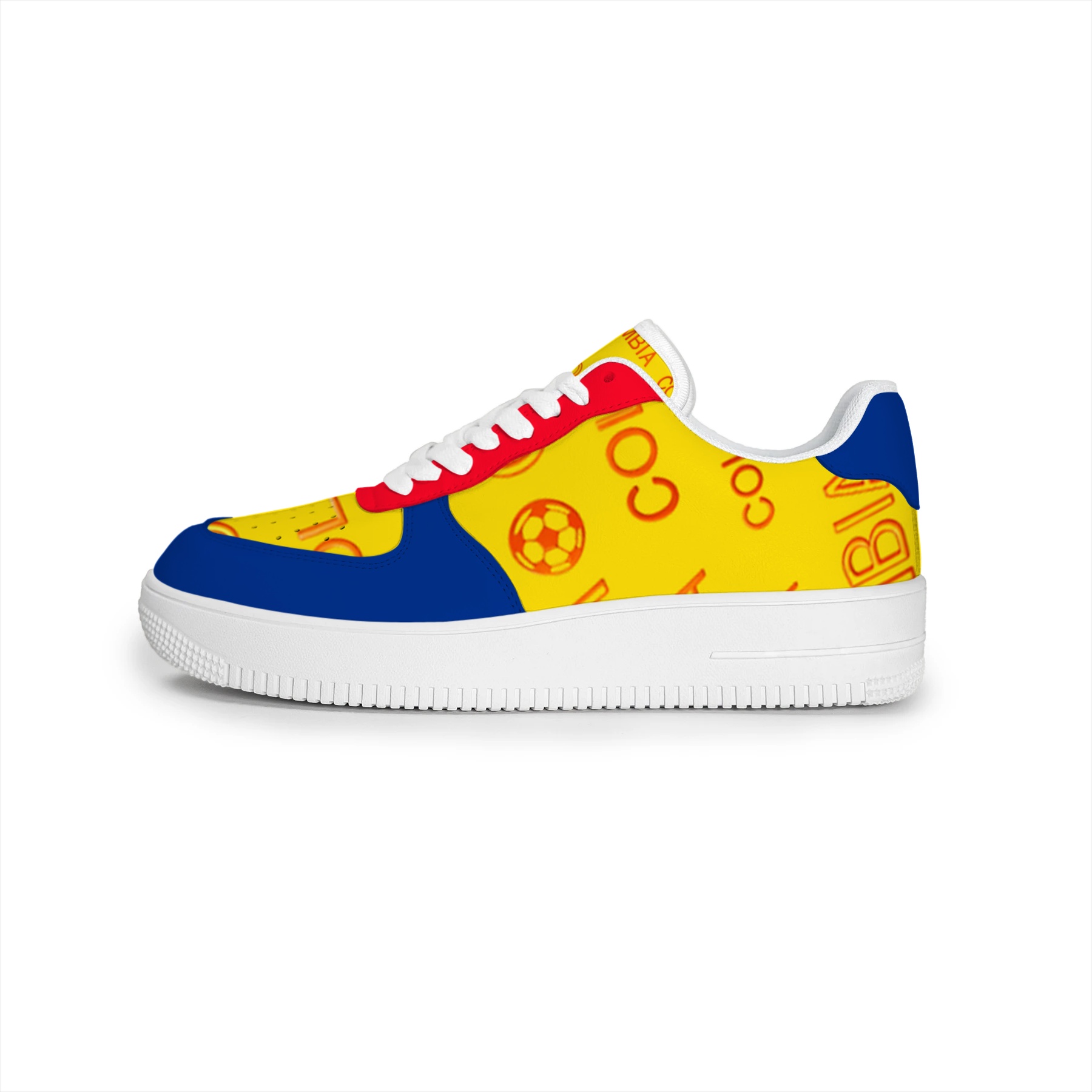 Colombia Soccer Letter Print Low Top Sneakers