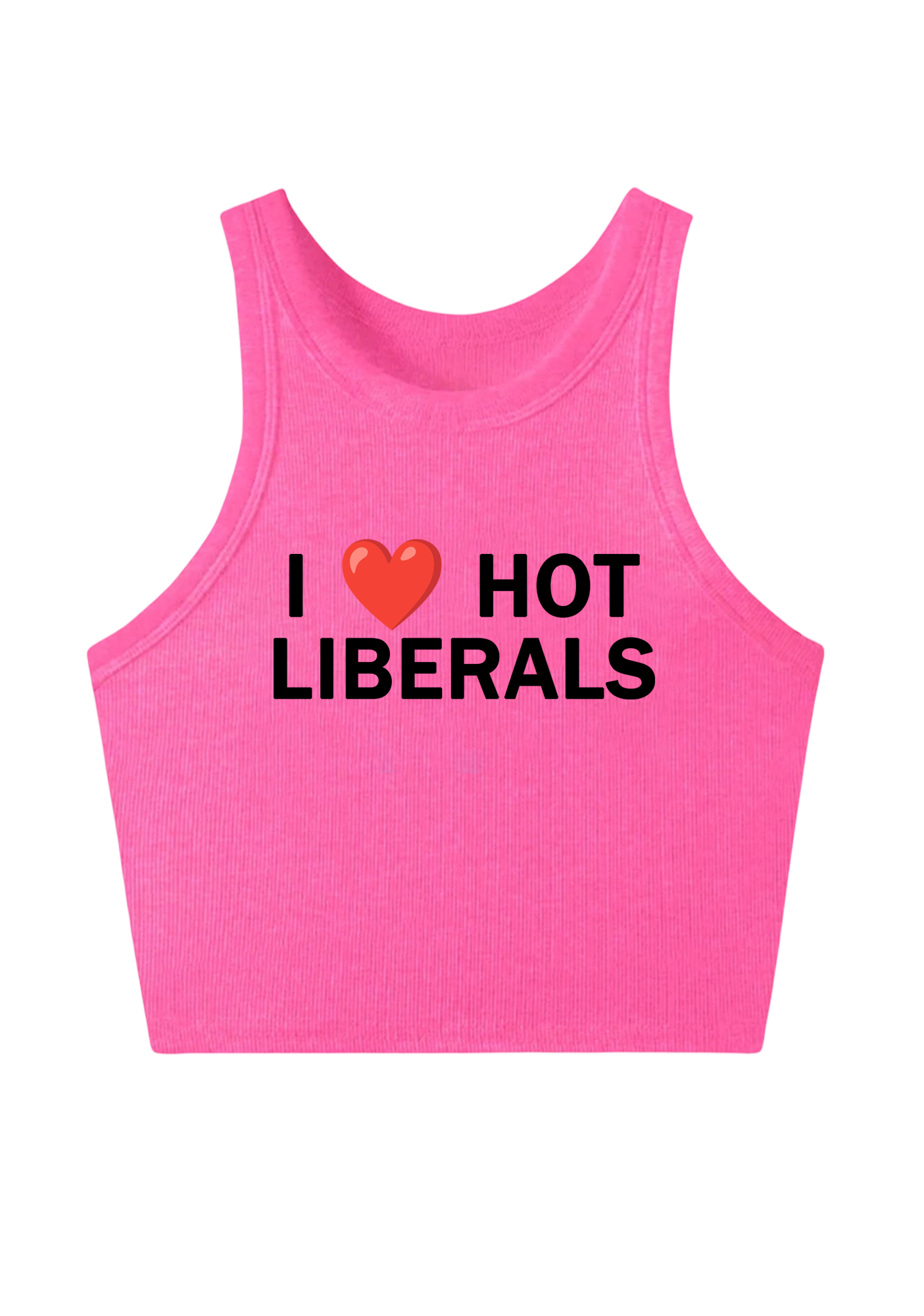 I Love Hot Liberals Y2K Crop Tank Top
