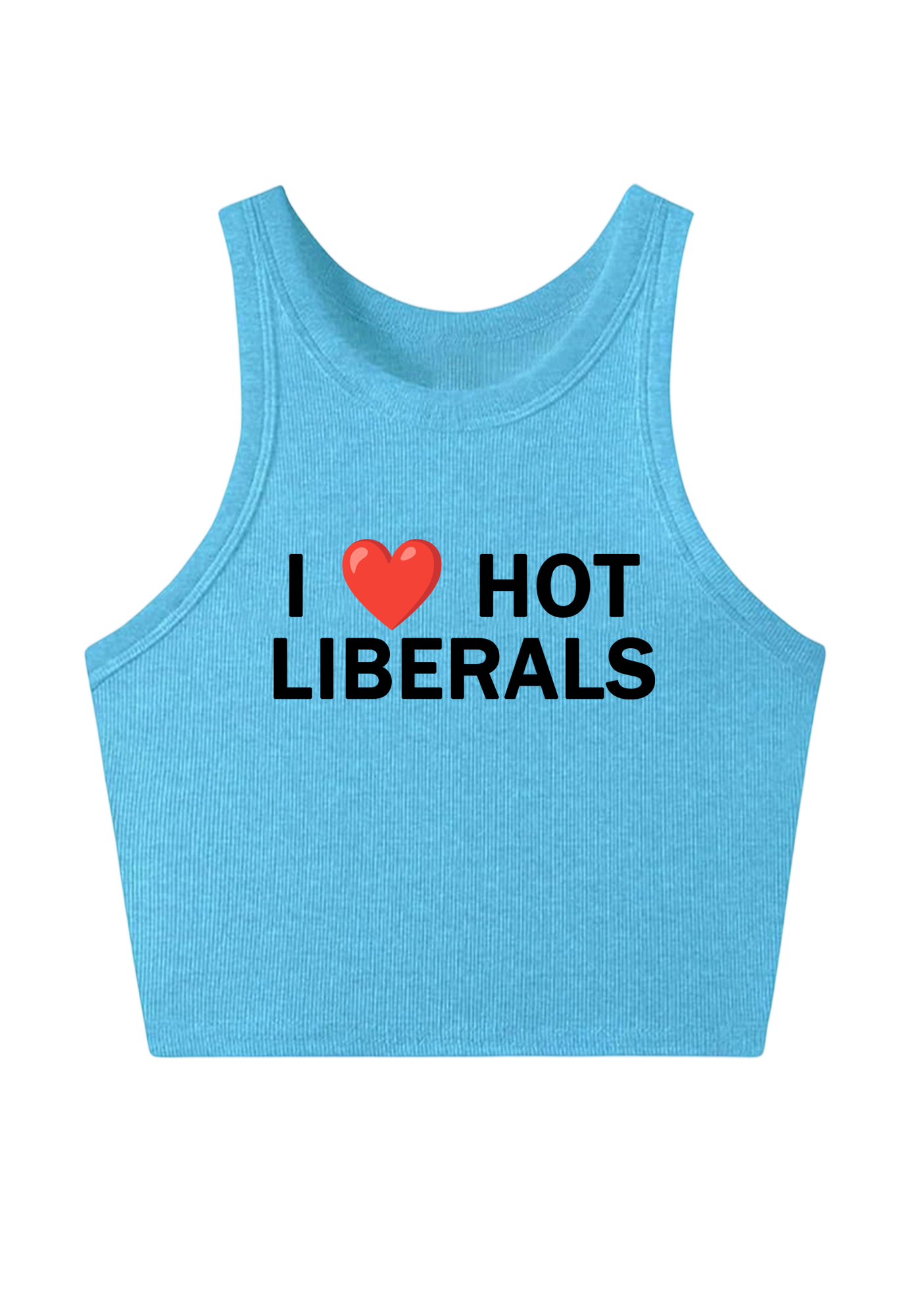 I Love Hot Liberals Y2K Crop Tank Top