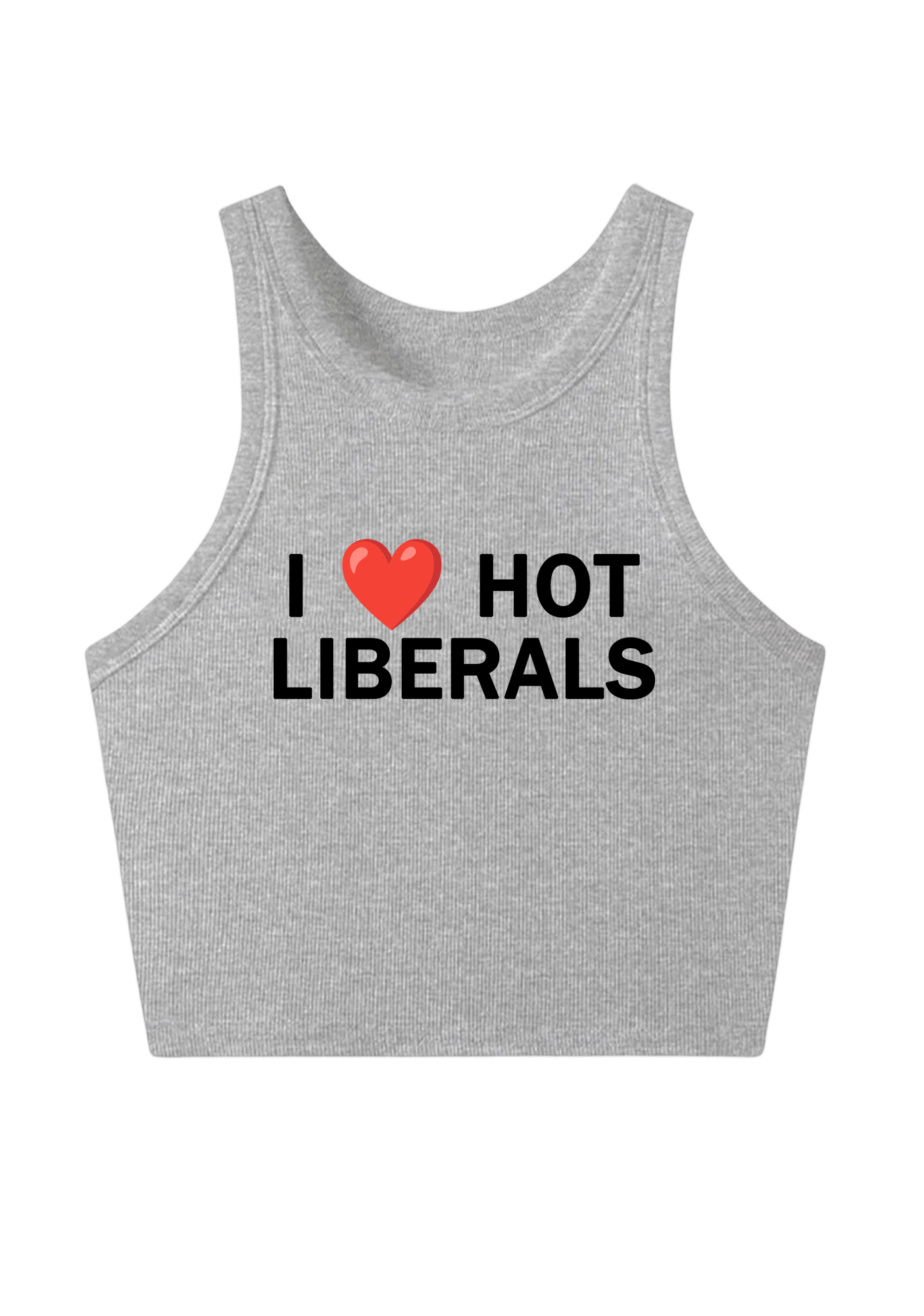 I Love Hot Liberals Y2K Crop Tank Top