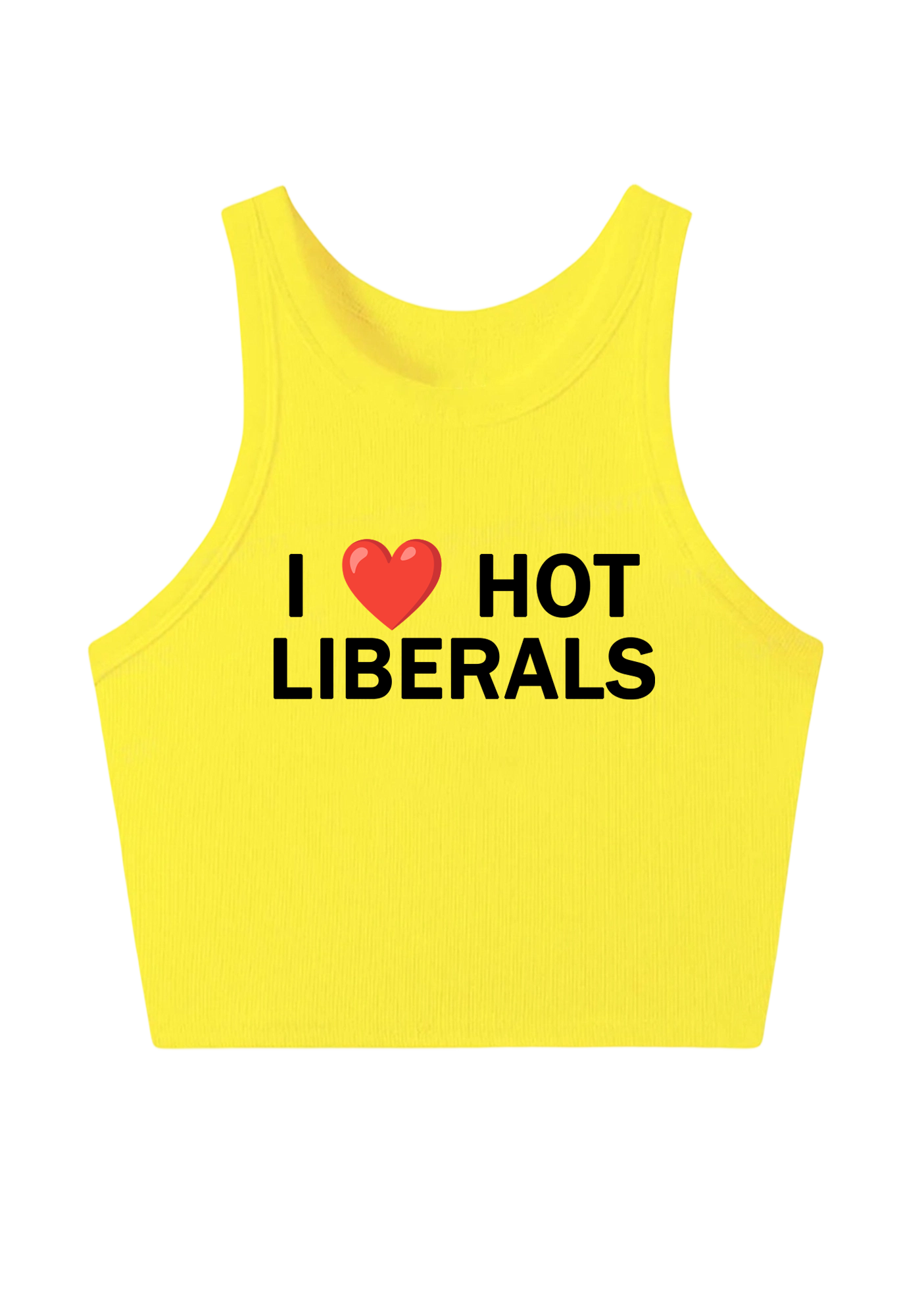 I Love Hot Liberals Y2K Crop Tank Top