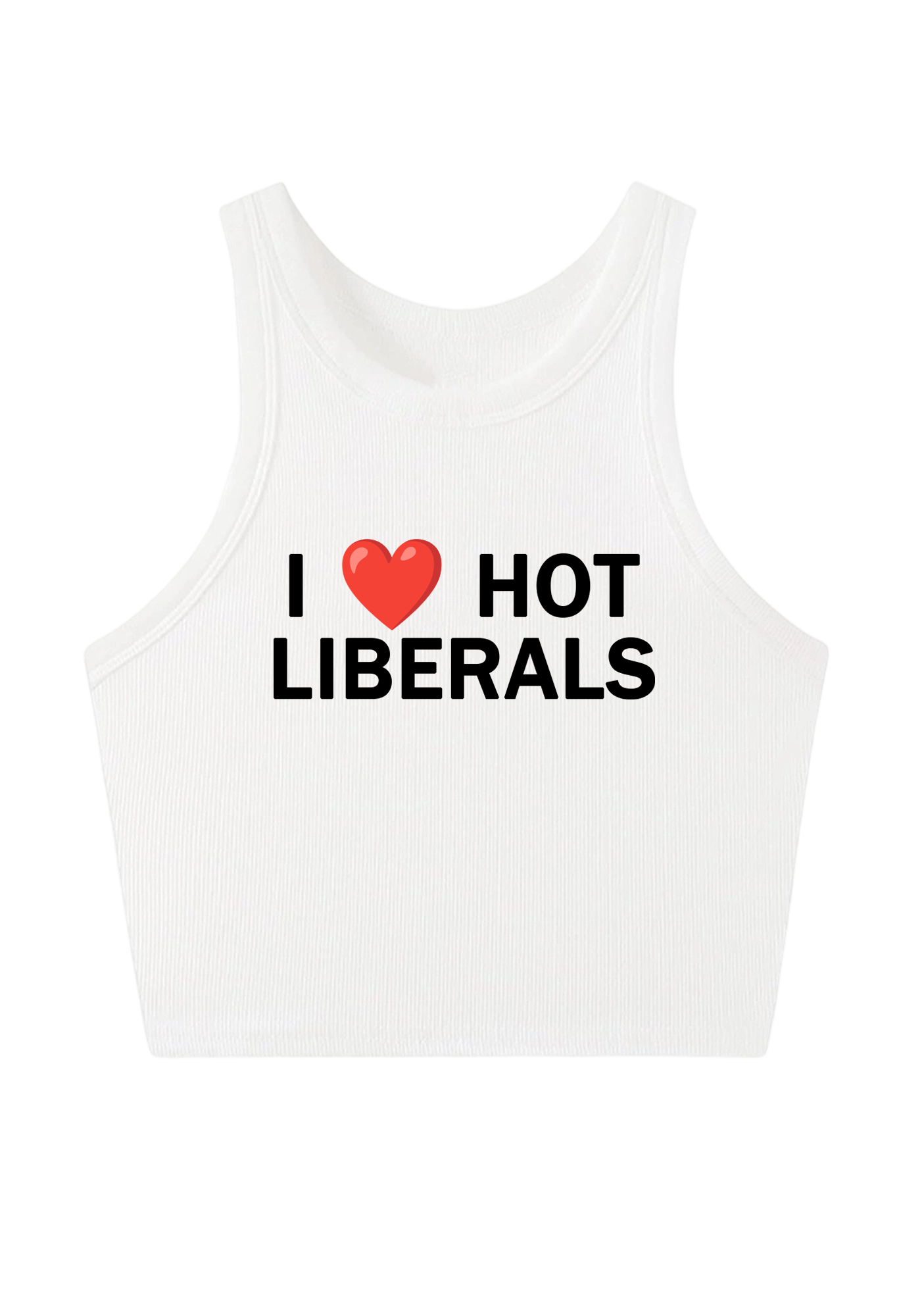 I Love Hot Liberals Y2K Crop Tank Top
