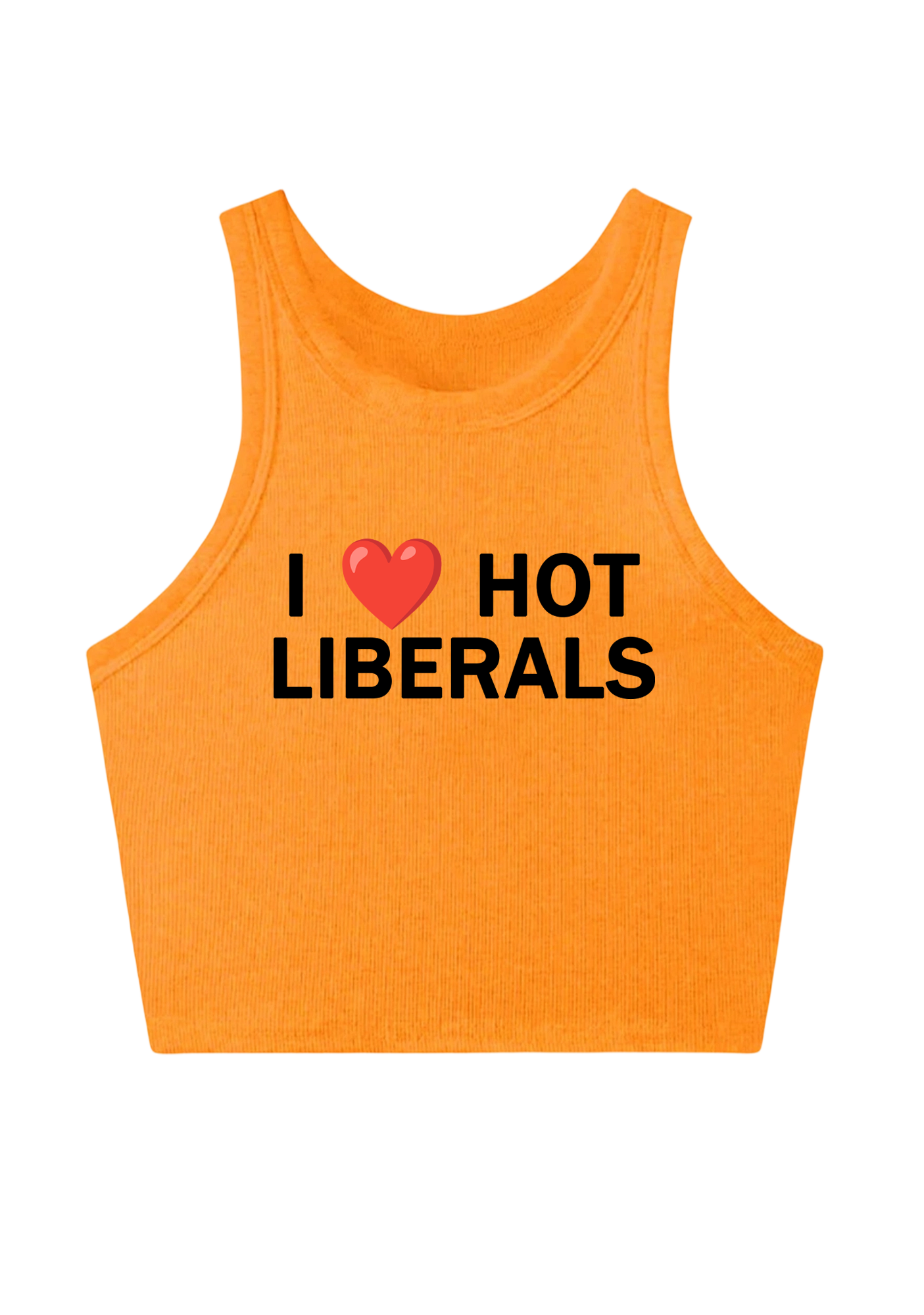 I Love Hot Liberals Y2K Crop Tank Top