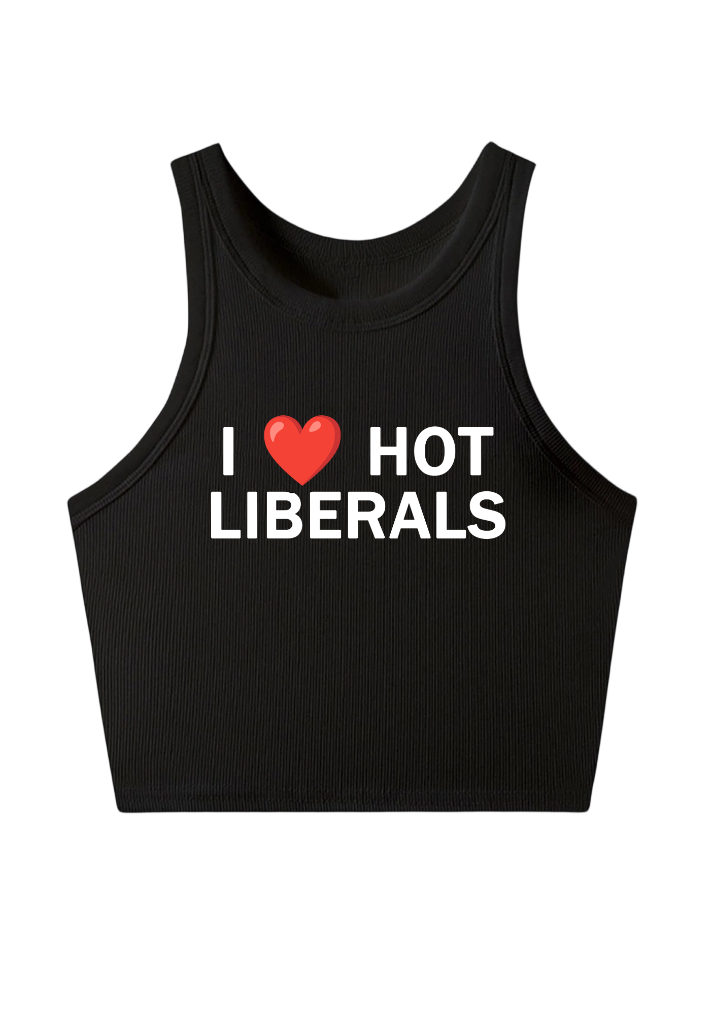 I Love Hot Liberals Y2K Crop Tank Top