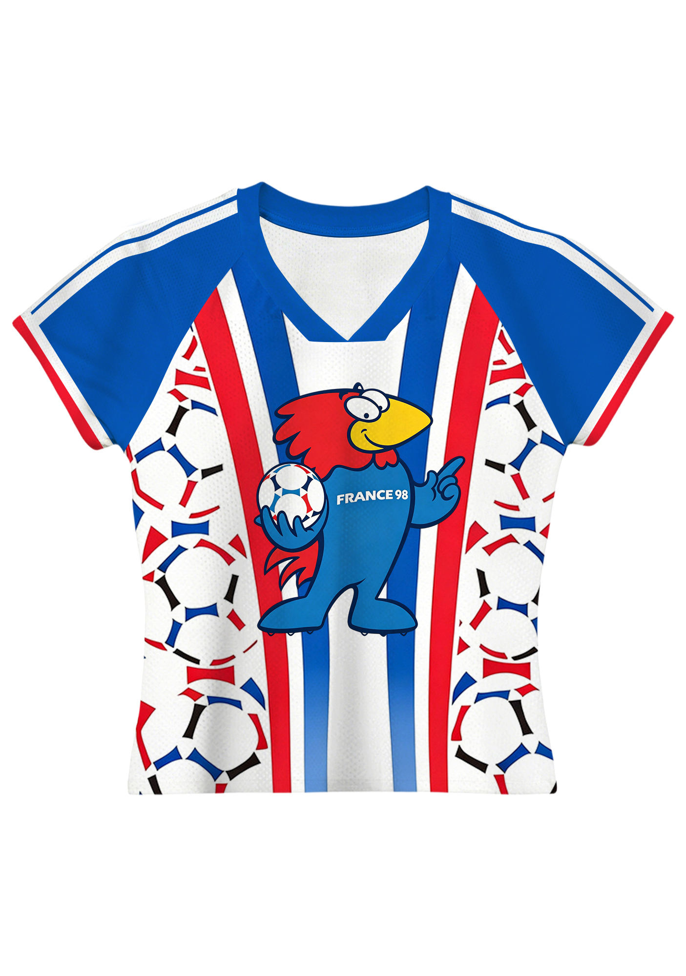 France 98 Rooster Mascot Baby Tee