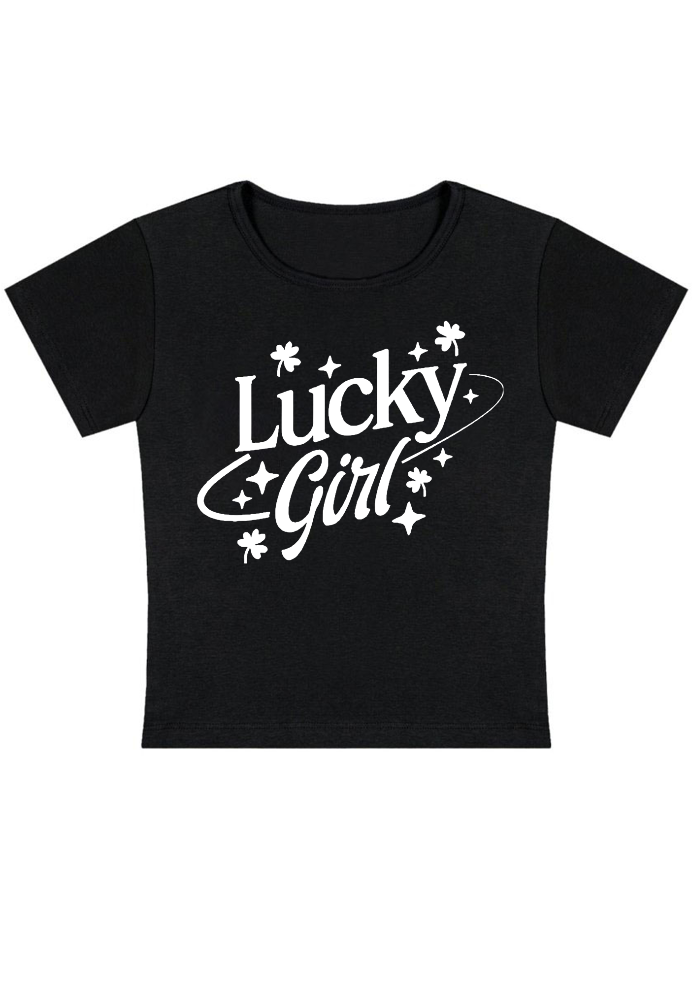 Lucky Girl Y2K Baby Tee
