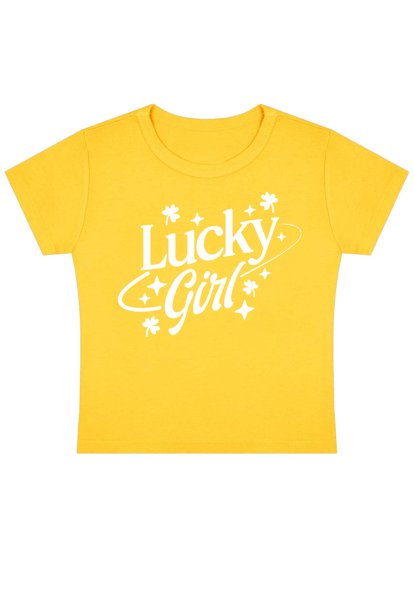 Lucky Girl Y2K Baby Tee