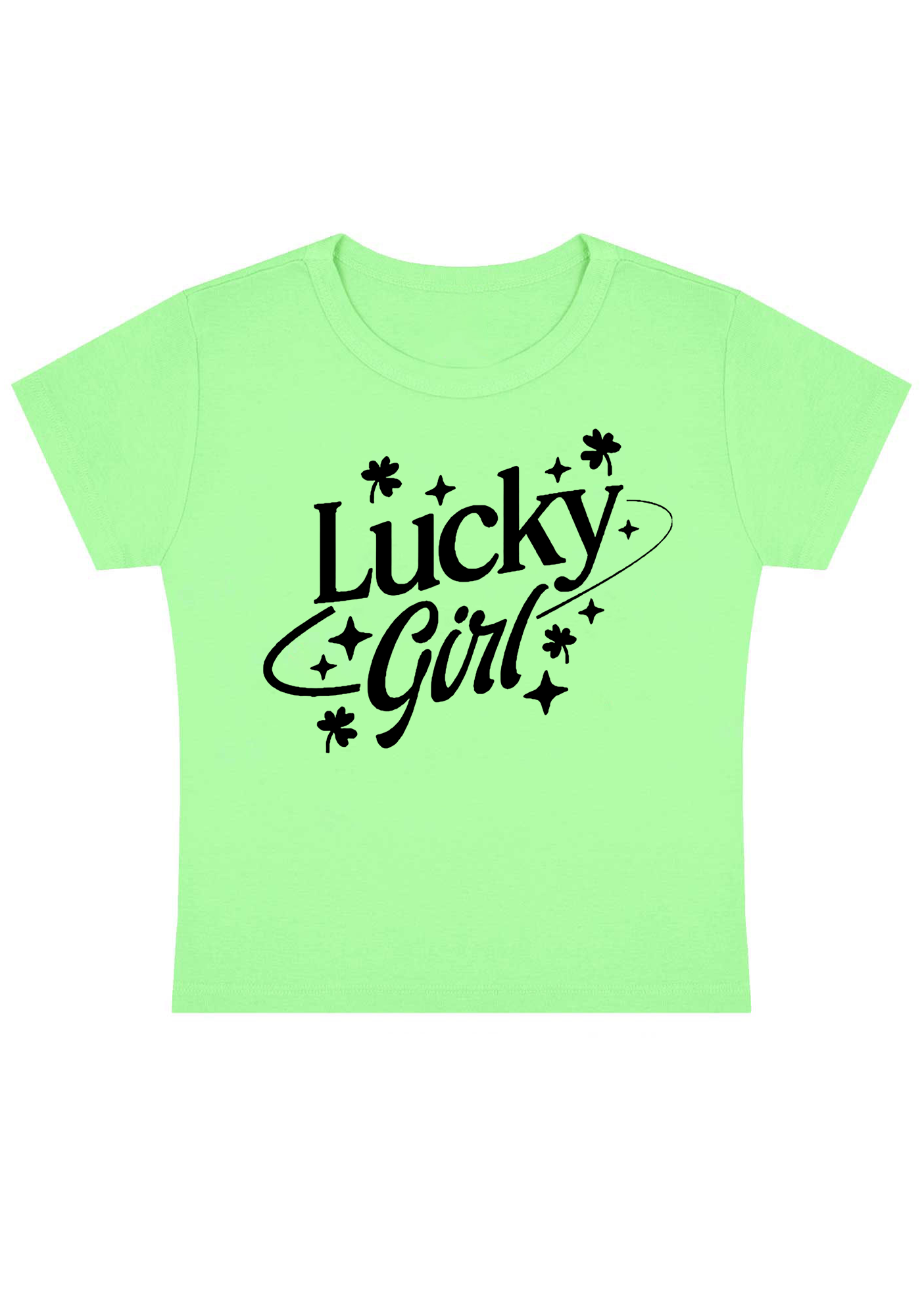 Lucky Girl Y2K Baby Tee