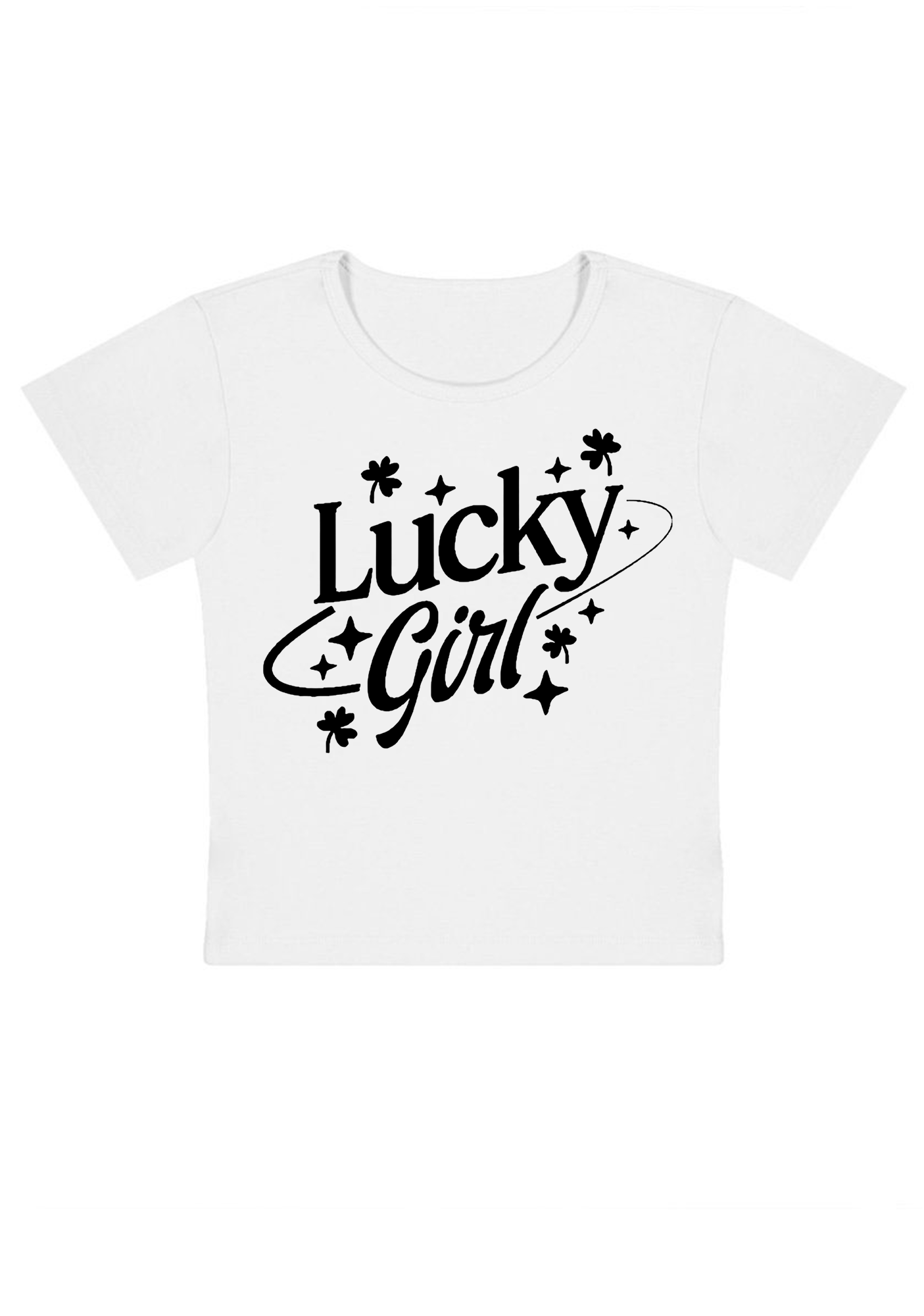 Lucky Girl Y2K Baby Tee