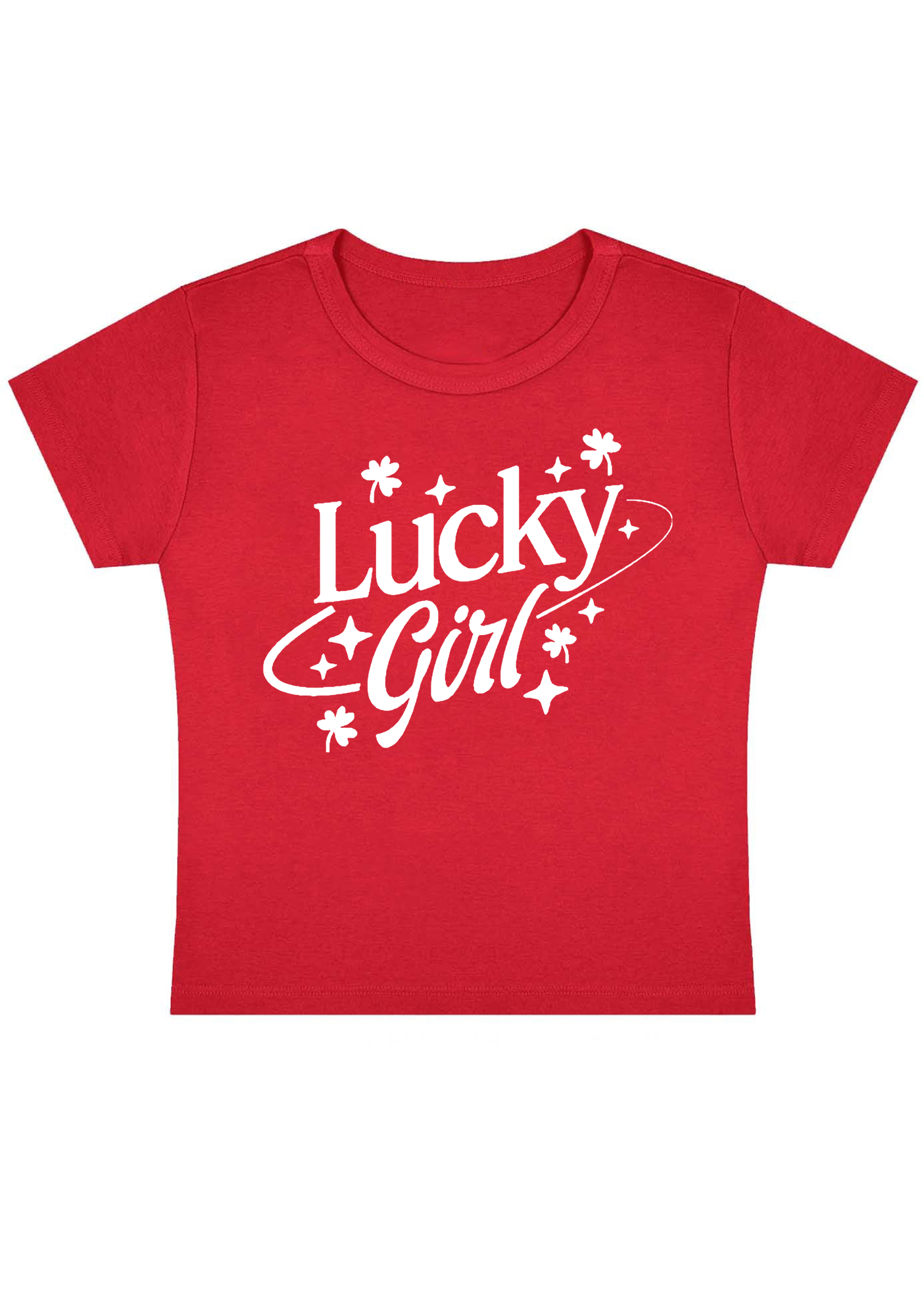 Lucky Girl Y2K Baby Tee