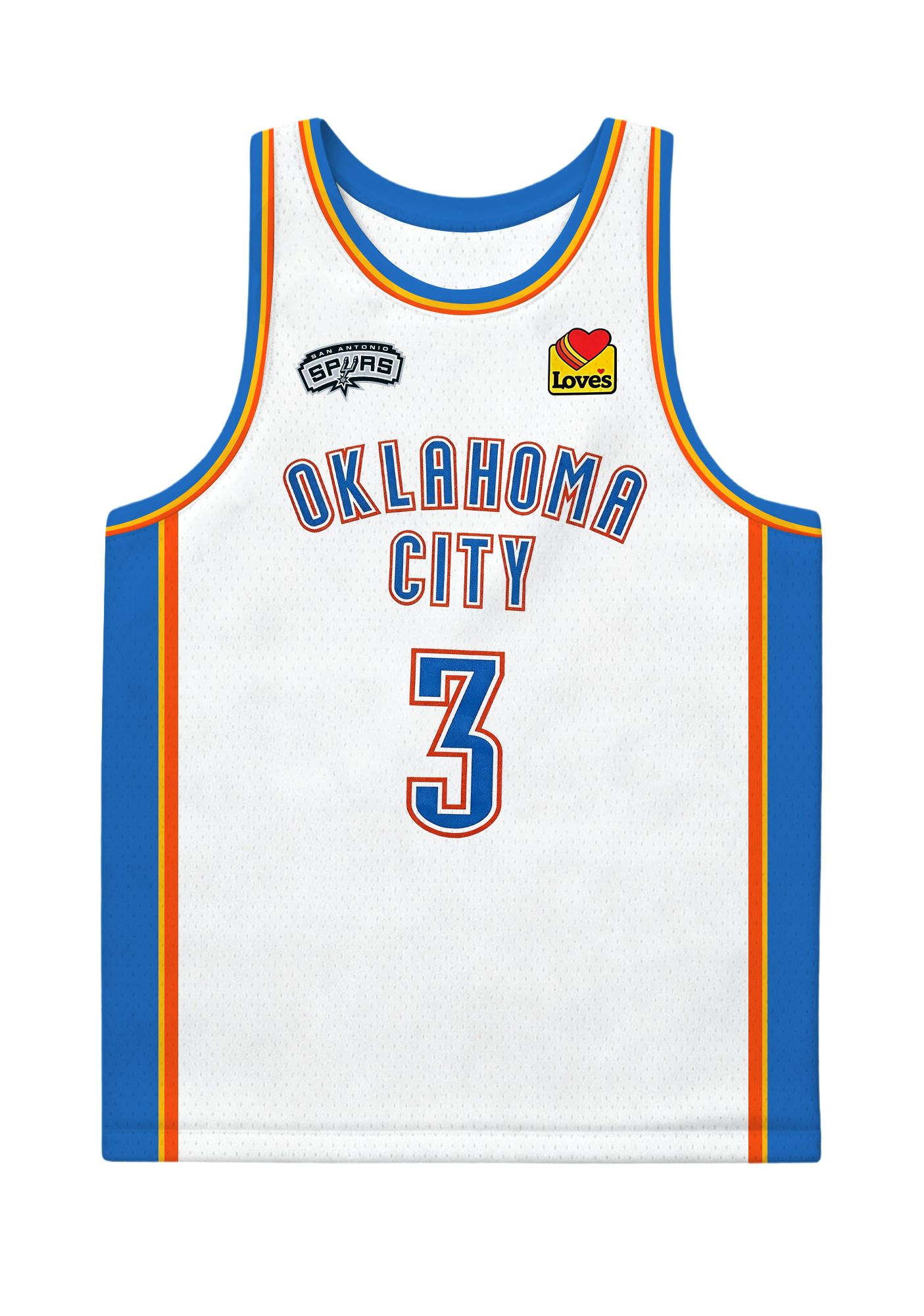Oklahoma City Thunder #3 Graphic Mesh Basketball Tank Top