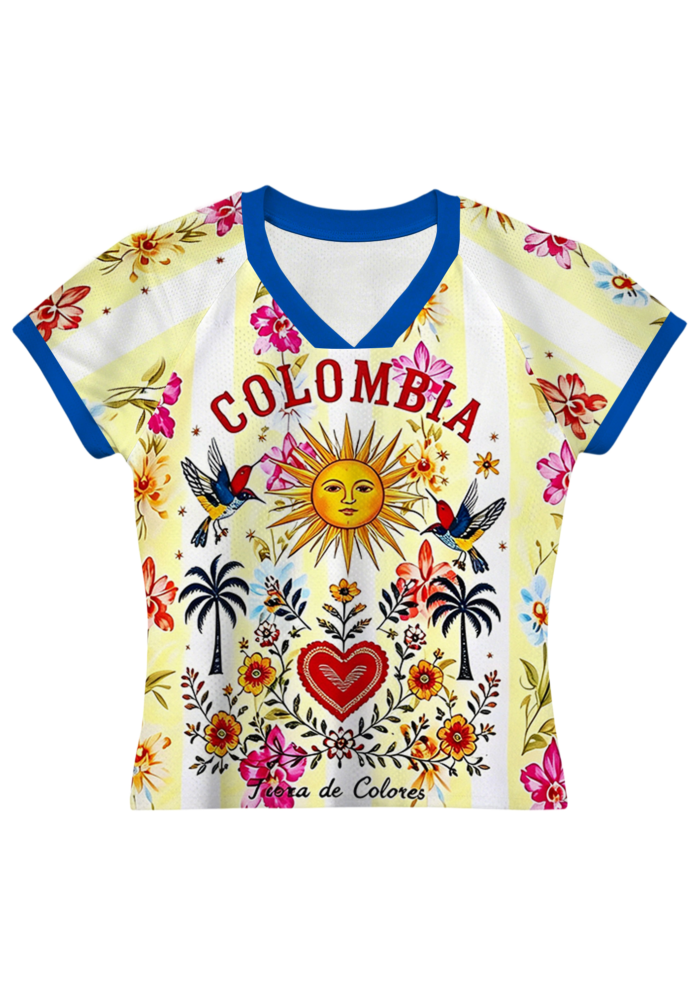 Colombia Tropical Folk Art Baby Tee
