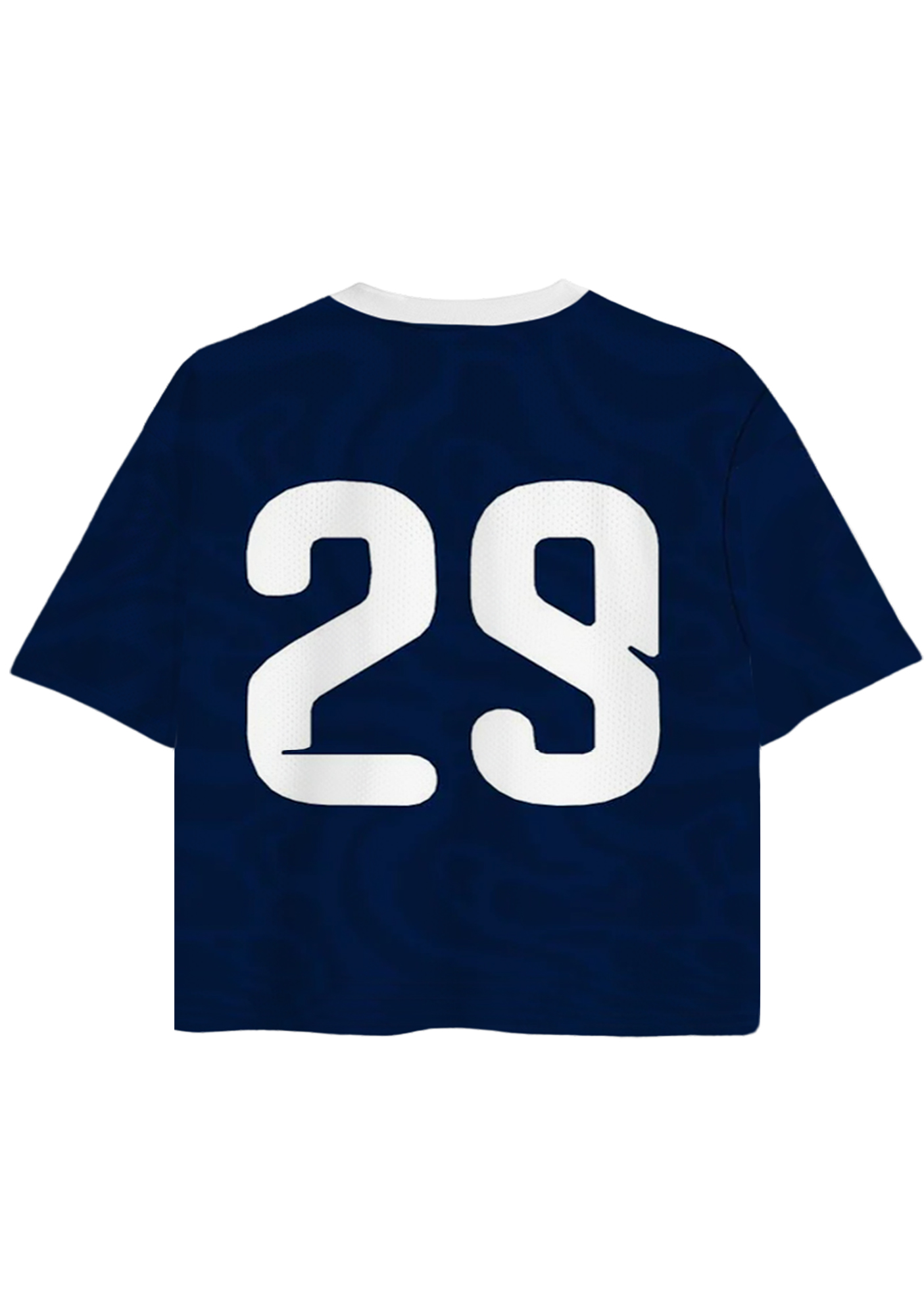 Score Big in This France-Inspired Cropped Mesh Jersey Shirt