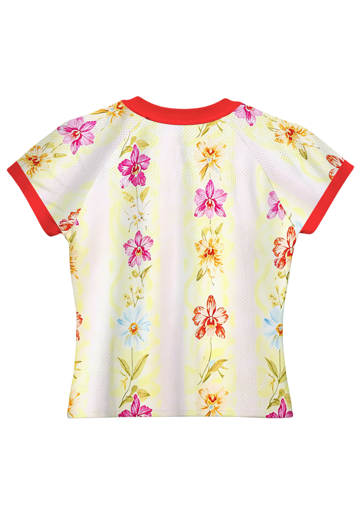 Vintage Floral Orchid Colombia Print Baby Tee
