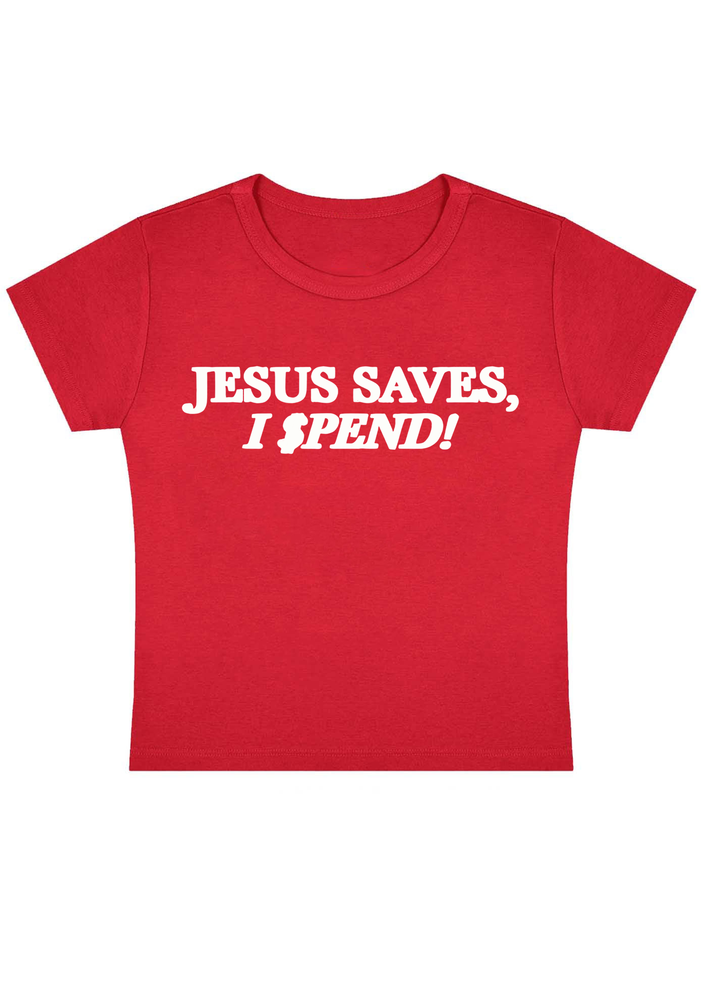 Jesus Saves Y2K Baby Tee