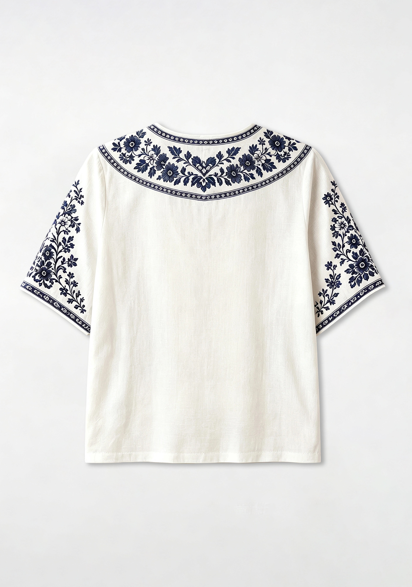 Boho Floral Border Tottenham Hotspur V-Neck Blouse