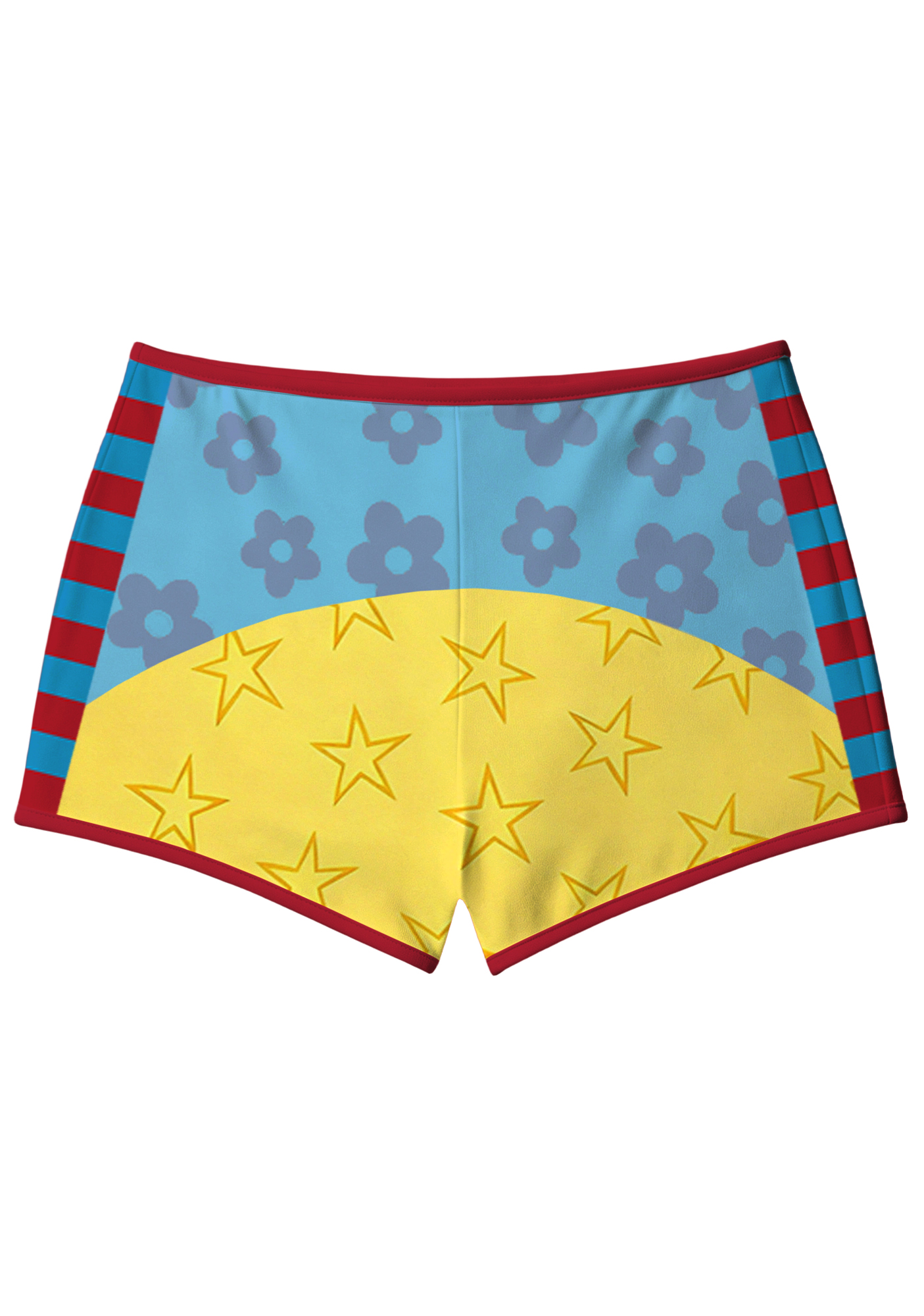 Cute Star Daisy Color Block Colombia Booty Shorts
