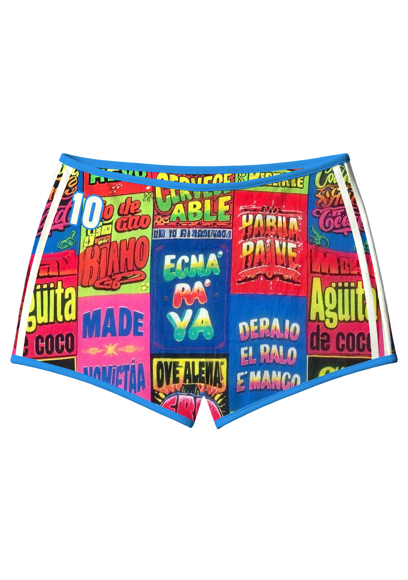 Tropical Summer Graffiti Booty Shorts