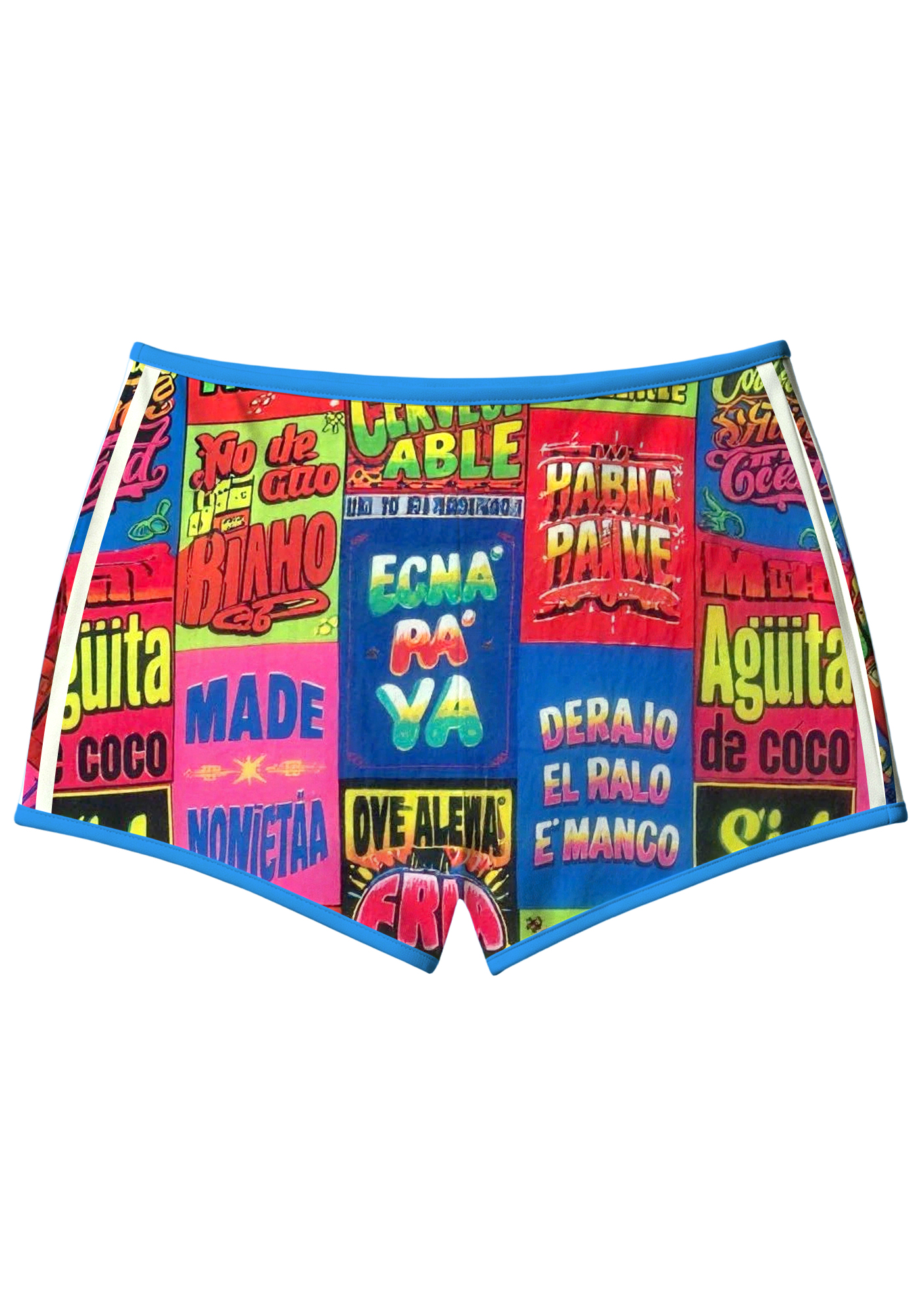 Tropical Summer Graffiti Booty Shorts