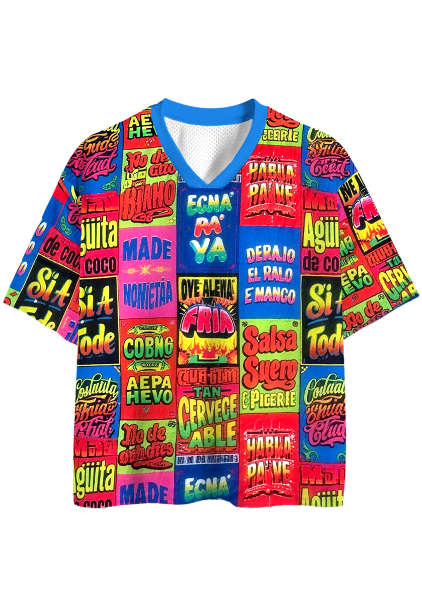 Tropical Summer Graffiti Mesh Jersey Shirts