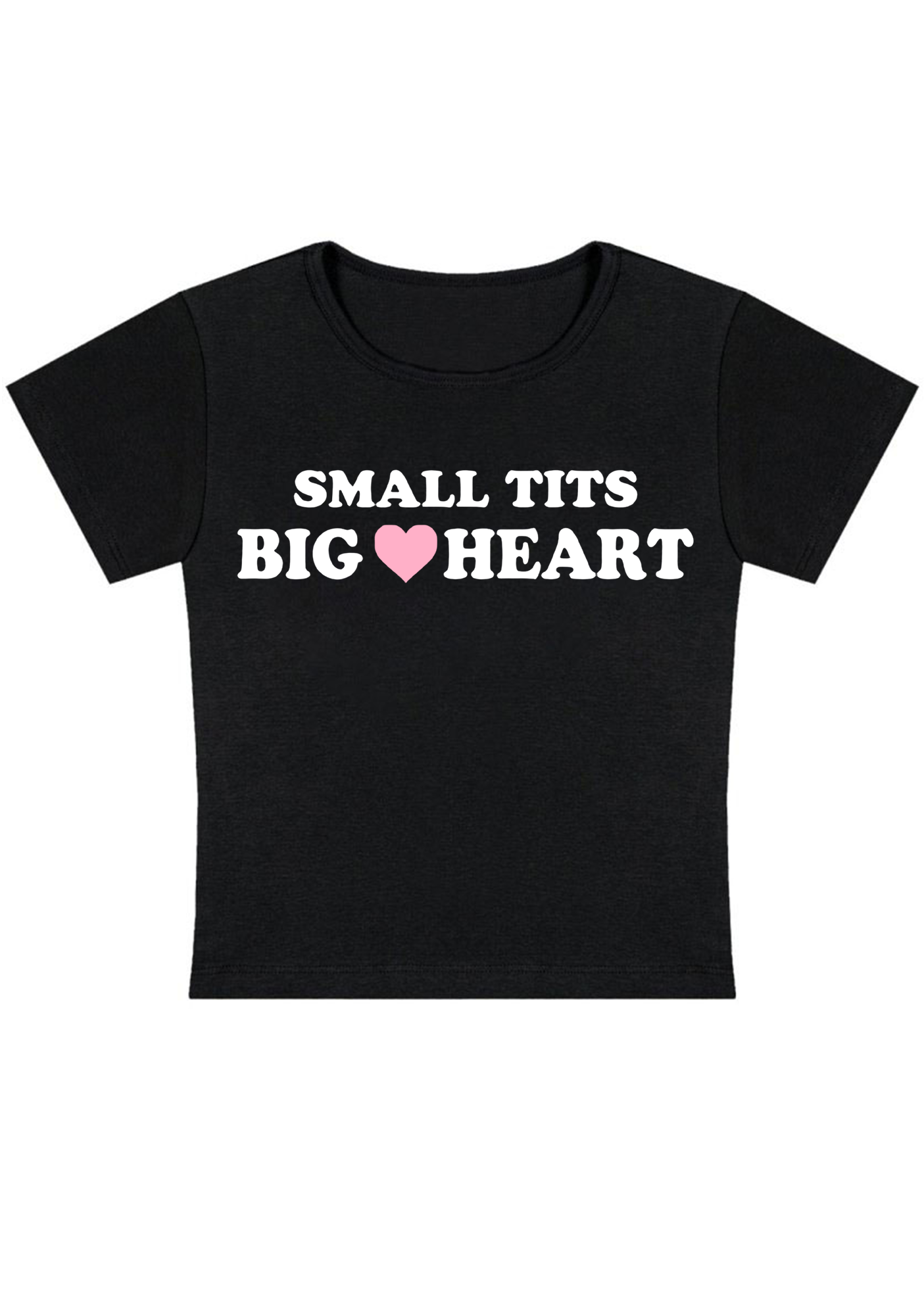 Small Tits Big Heart Y2K Baby Tee