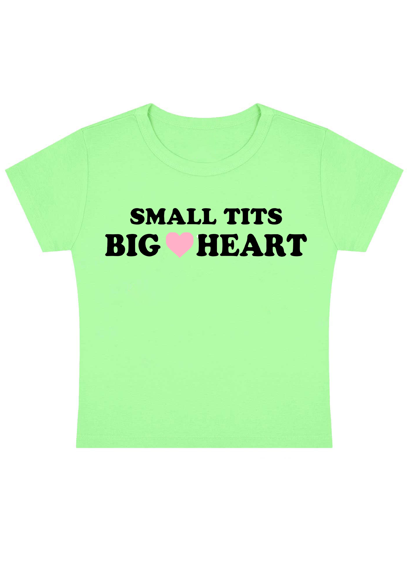 Small Tits Big Heart Y2K Baby Tee